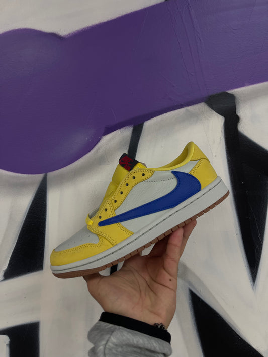 Jordan 1 Low Travis Scott Canary Sneakers