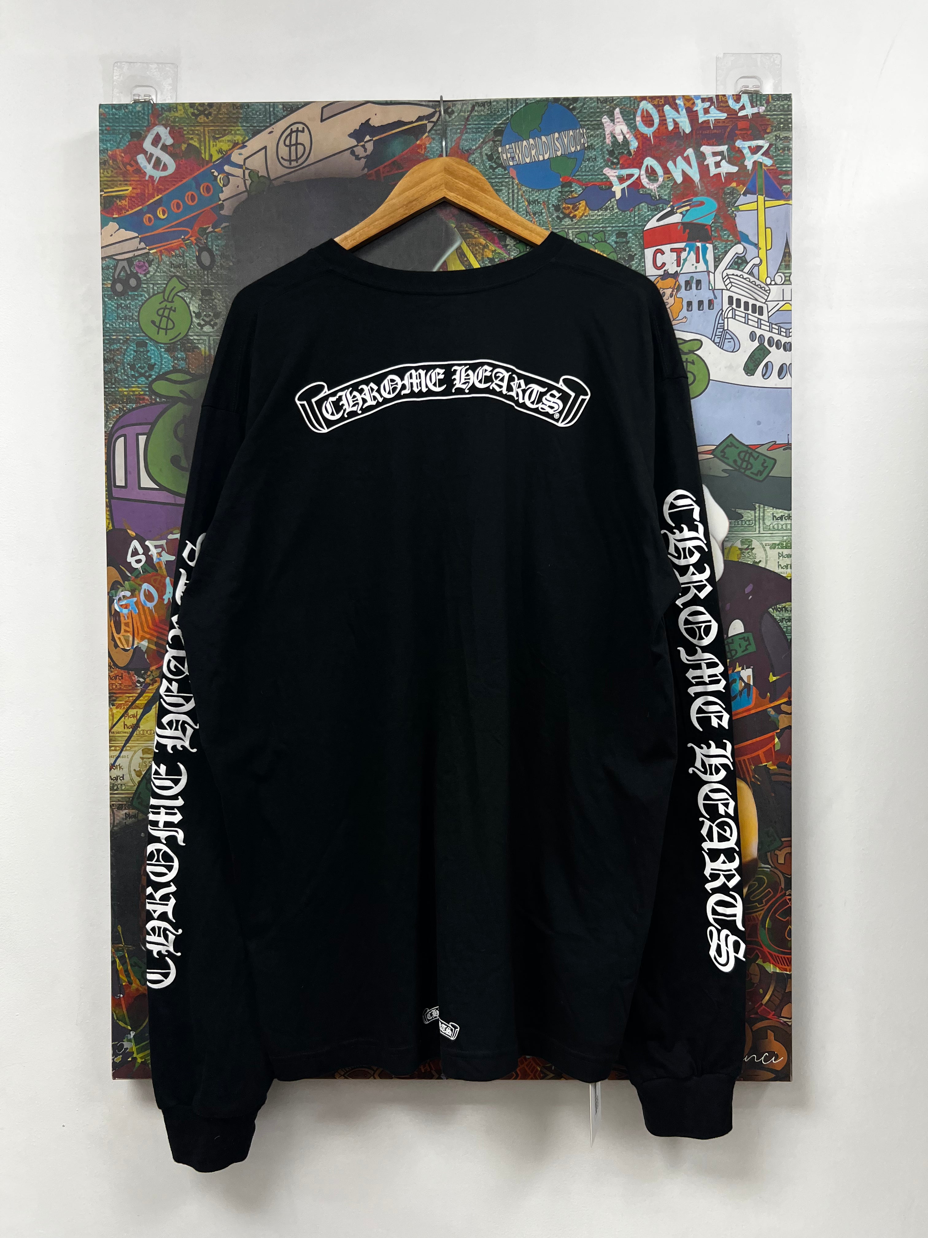 Chrome Hearts Black Shoulder Logo Long Sleeve