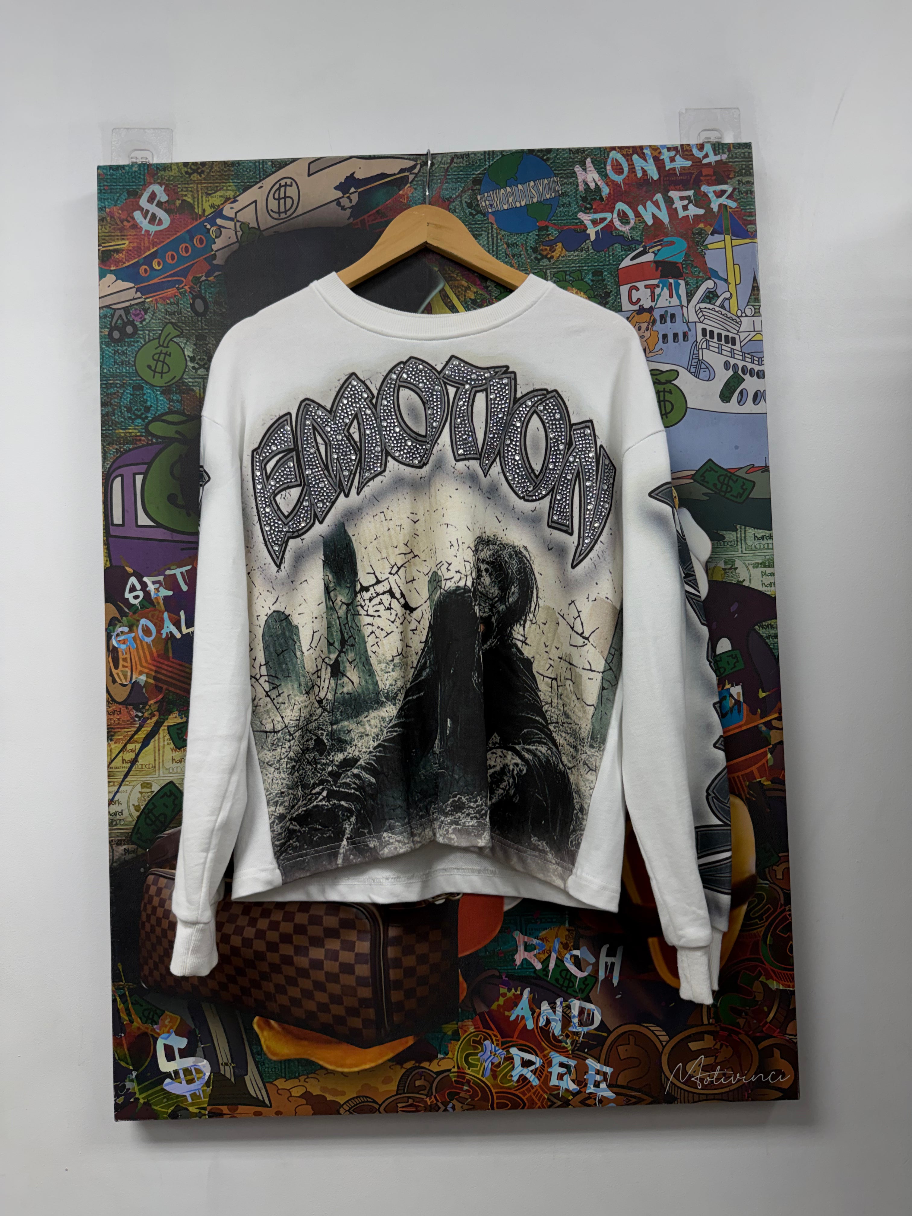 Mixed Emotion White Creature Long Sleeve