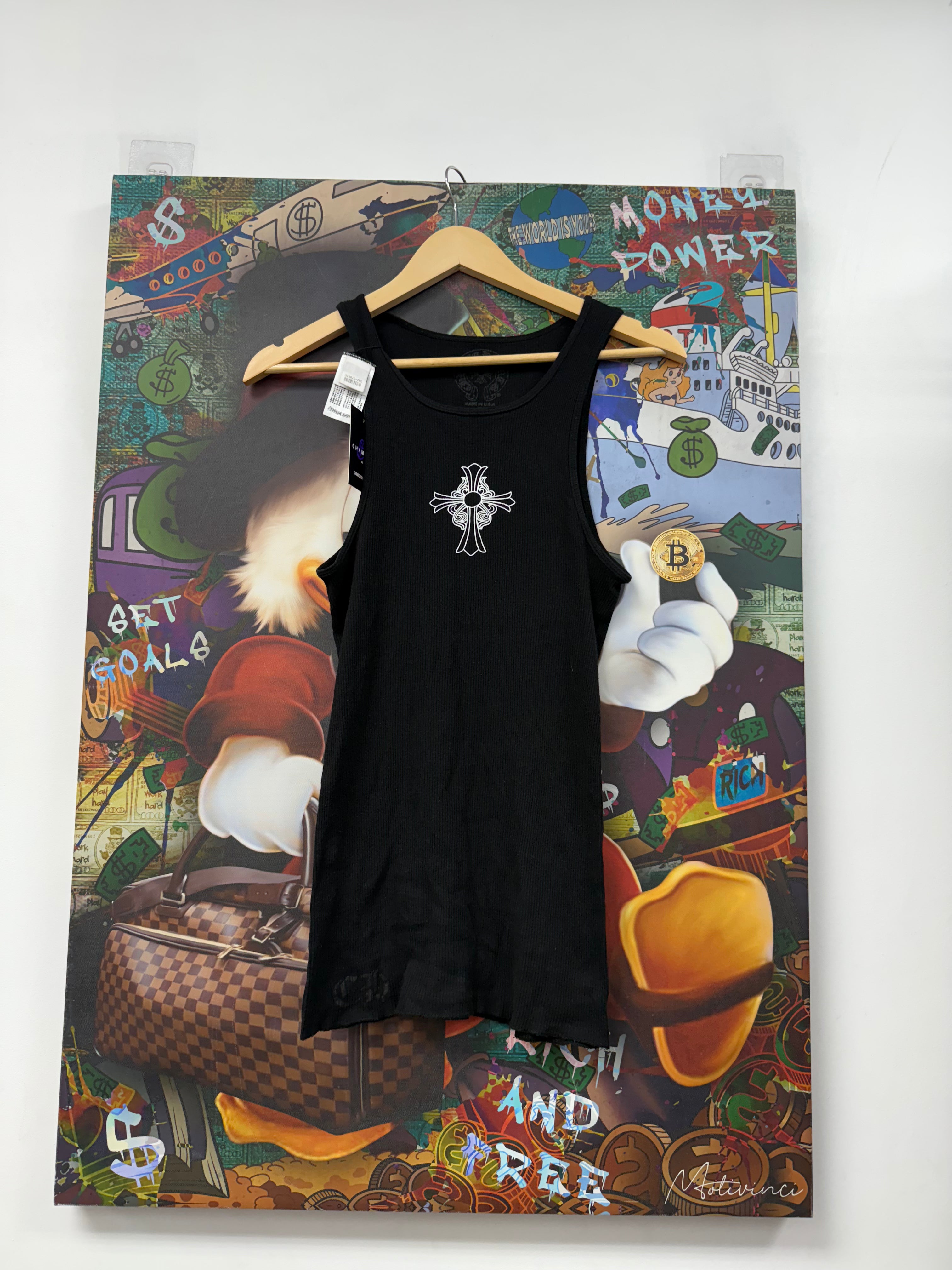 Chrome Hearts Black Cross Dress Tank Top