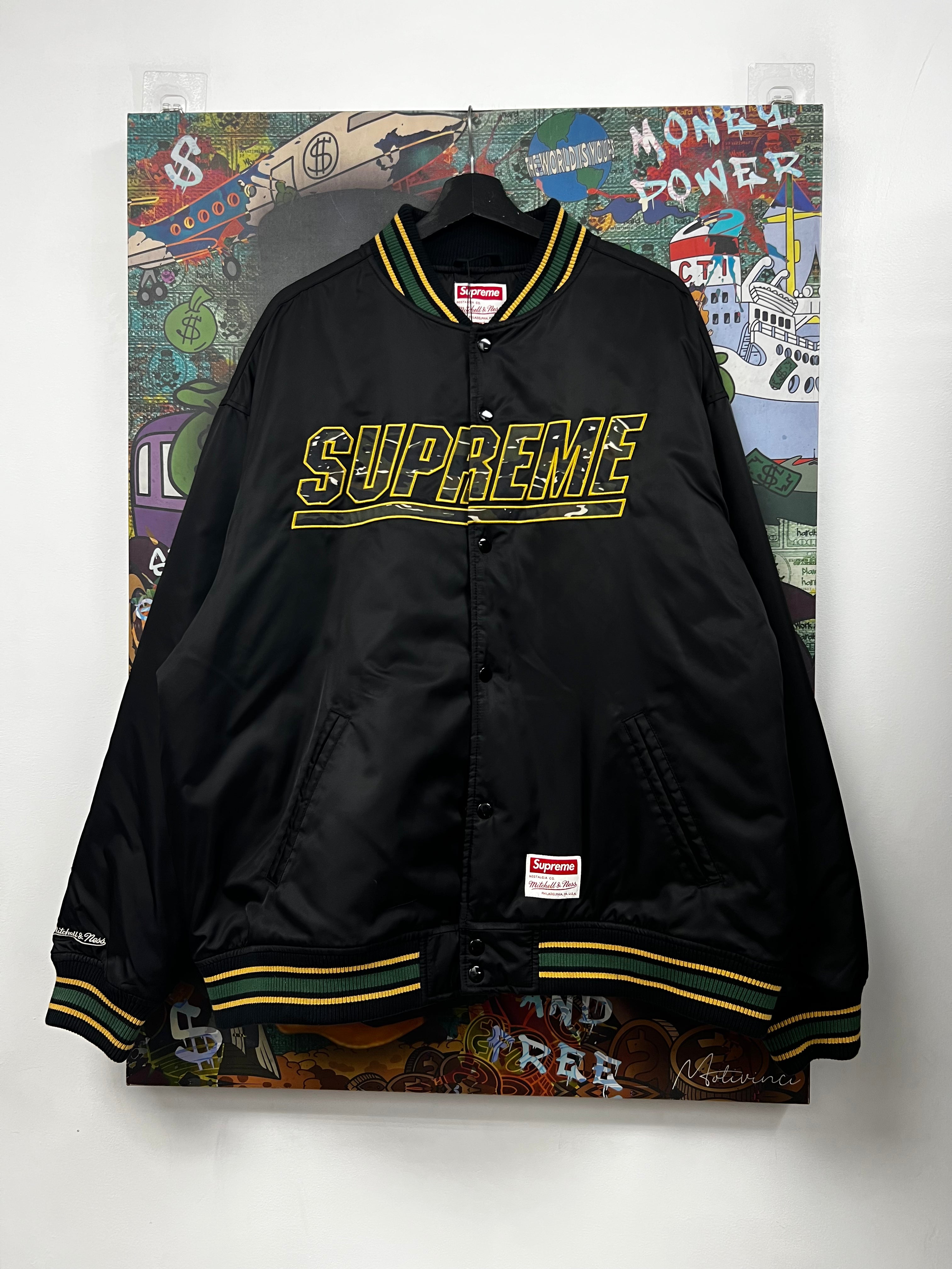 Supreme Black Camo Button Up Bomber Jacket