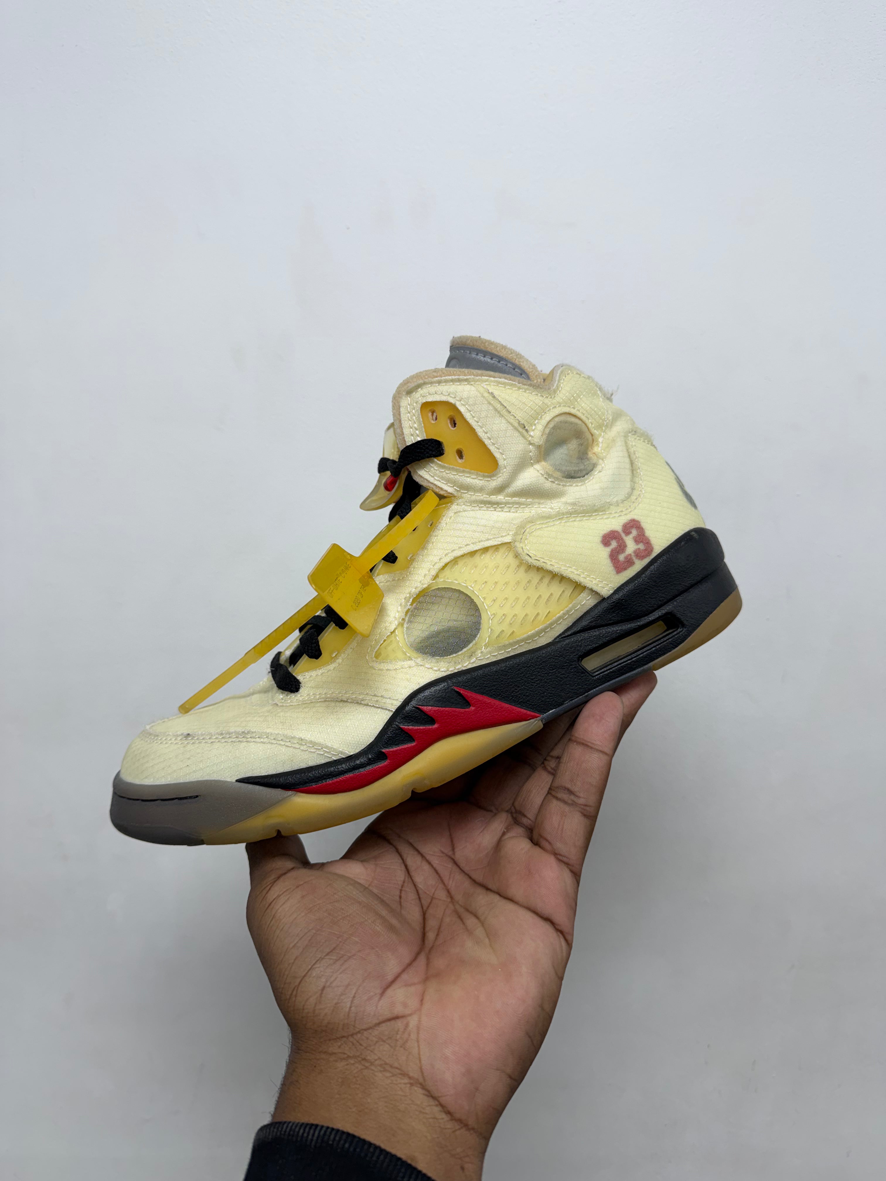 Jordan 5 Off White Sail Sneakers