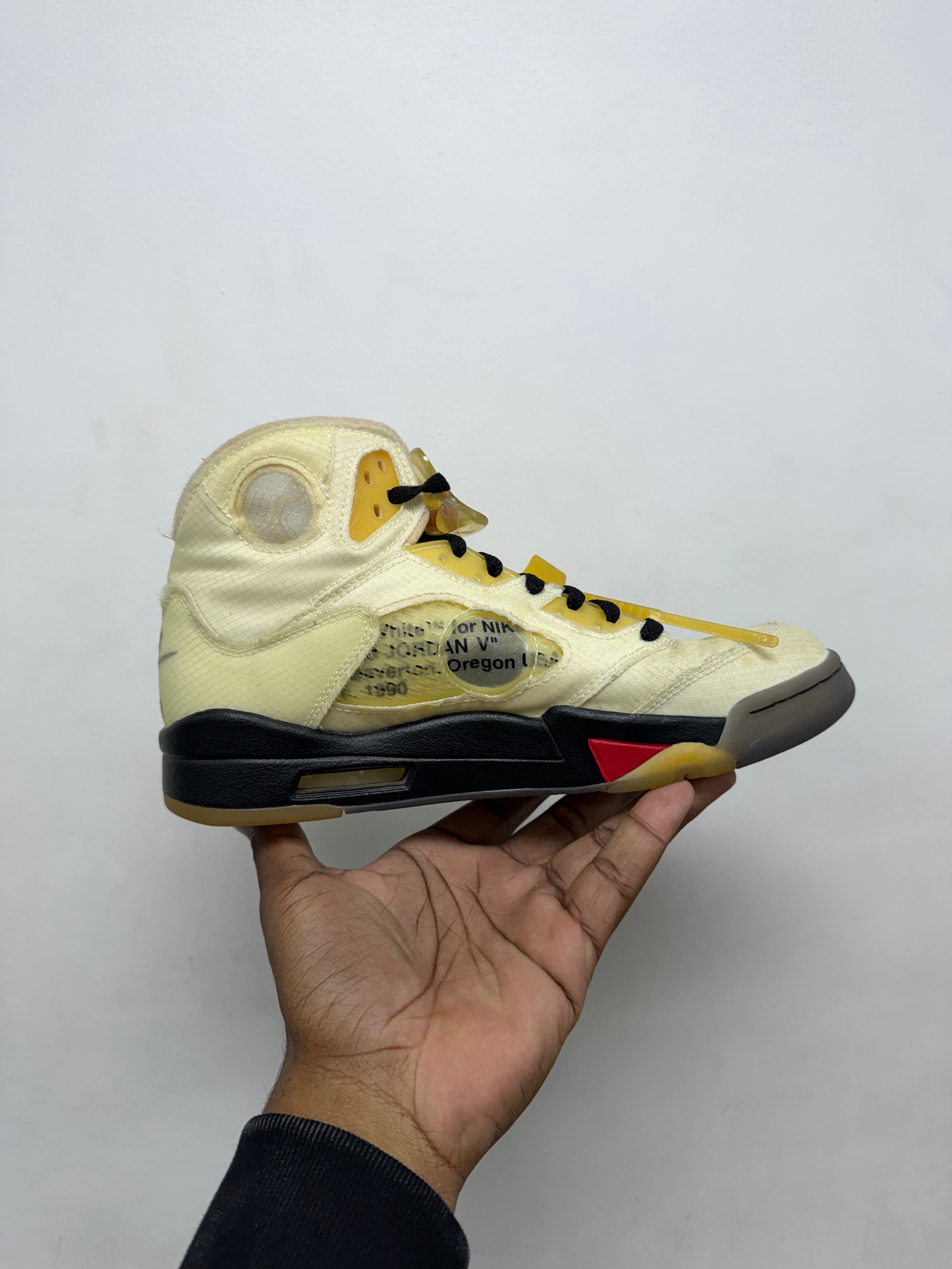 Jordan 5 Off White Sail Sneakers