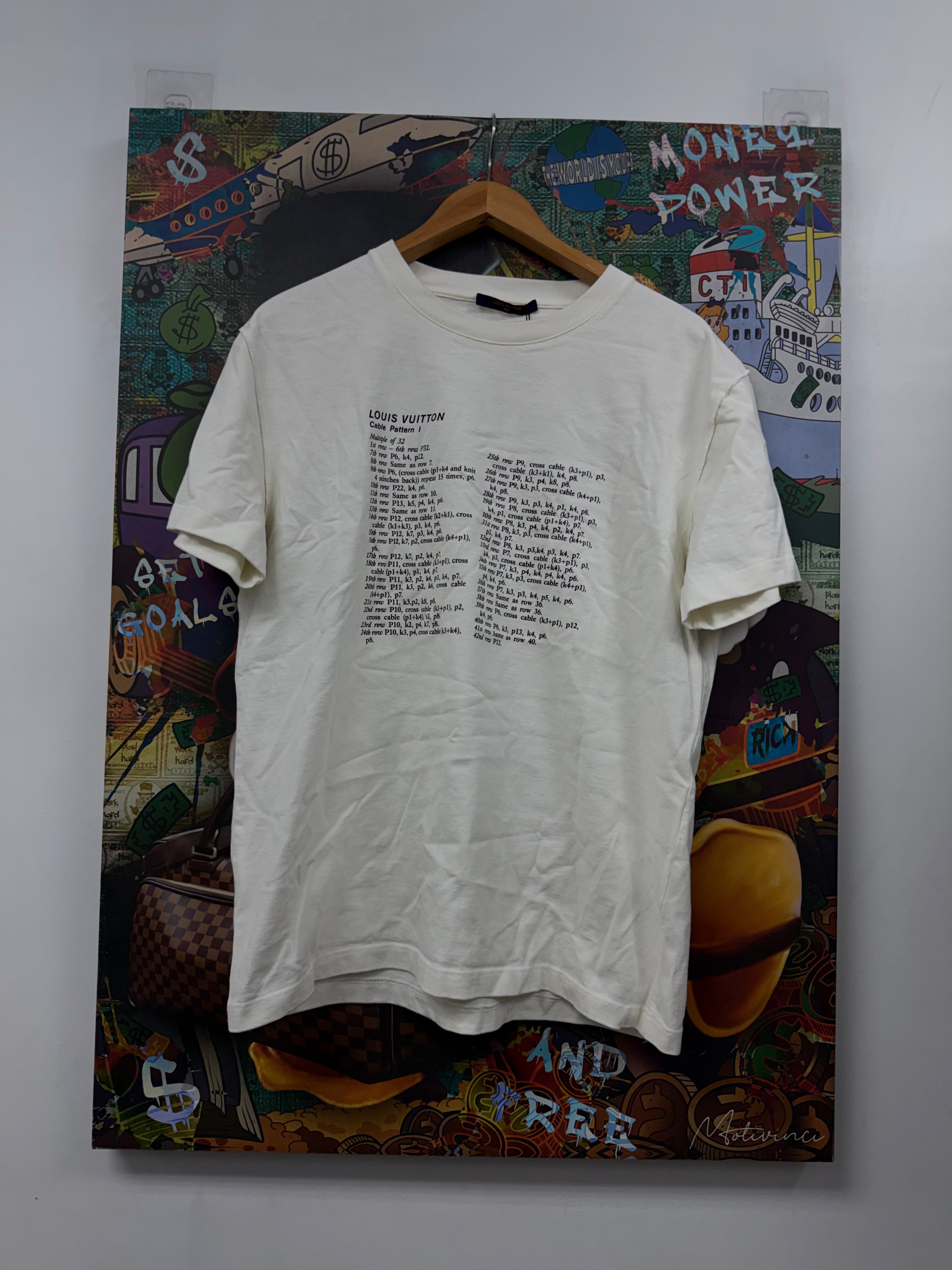 Louis Vuitton White Cable Pattern Tee