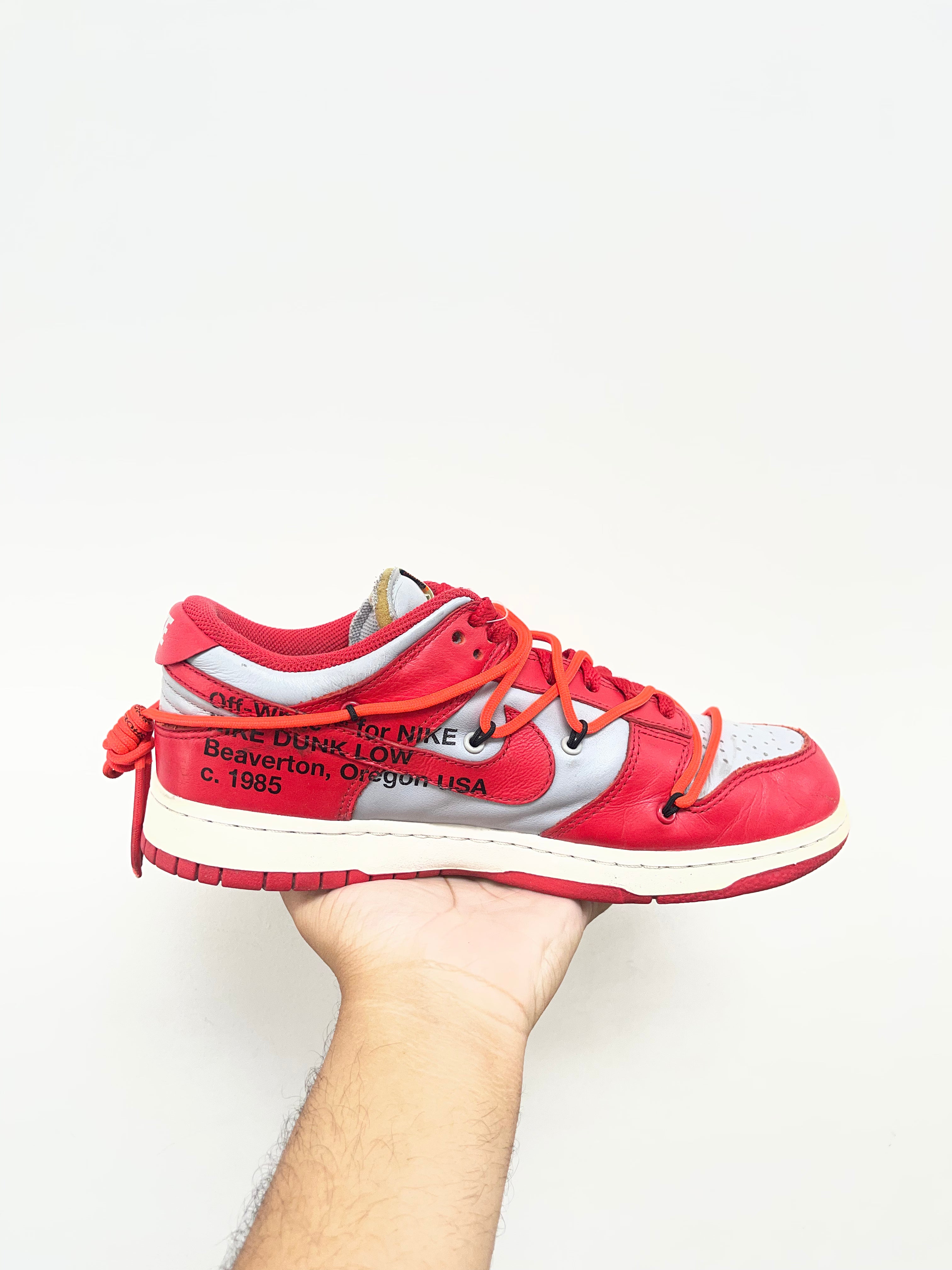 Nike x Off White Dunk Low Red UNLV Sneakers
