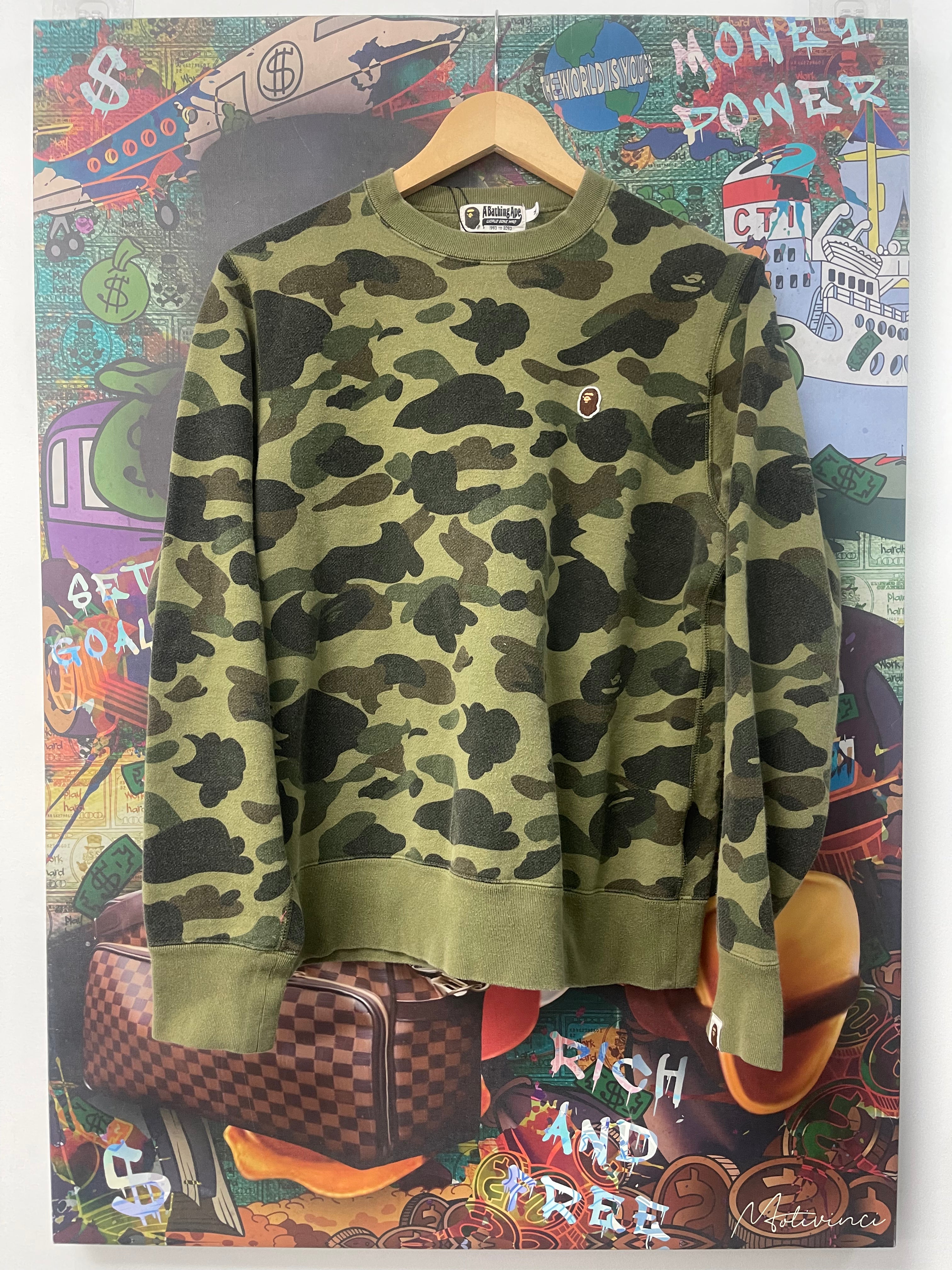 Bape Camo Small Head Crewneck