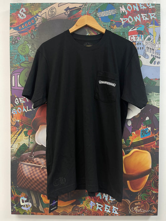 Chrome Hearts Black Scroll Logo Tee