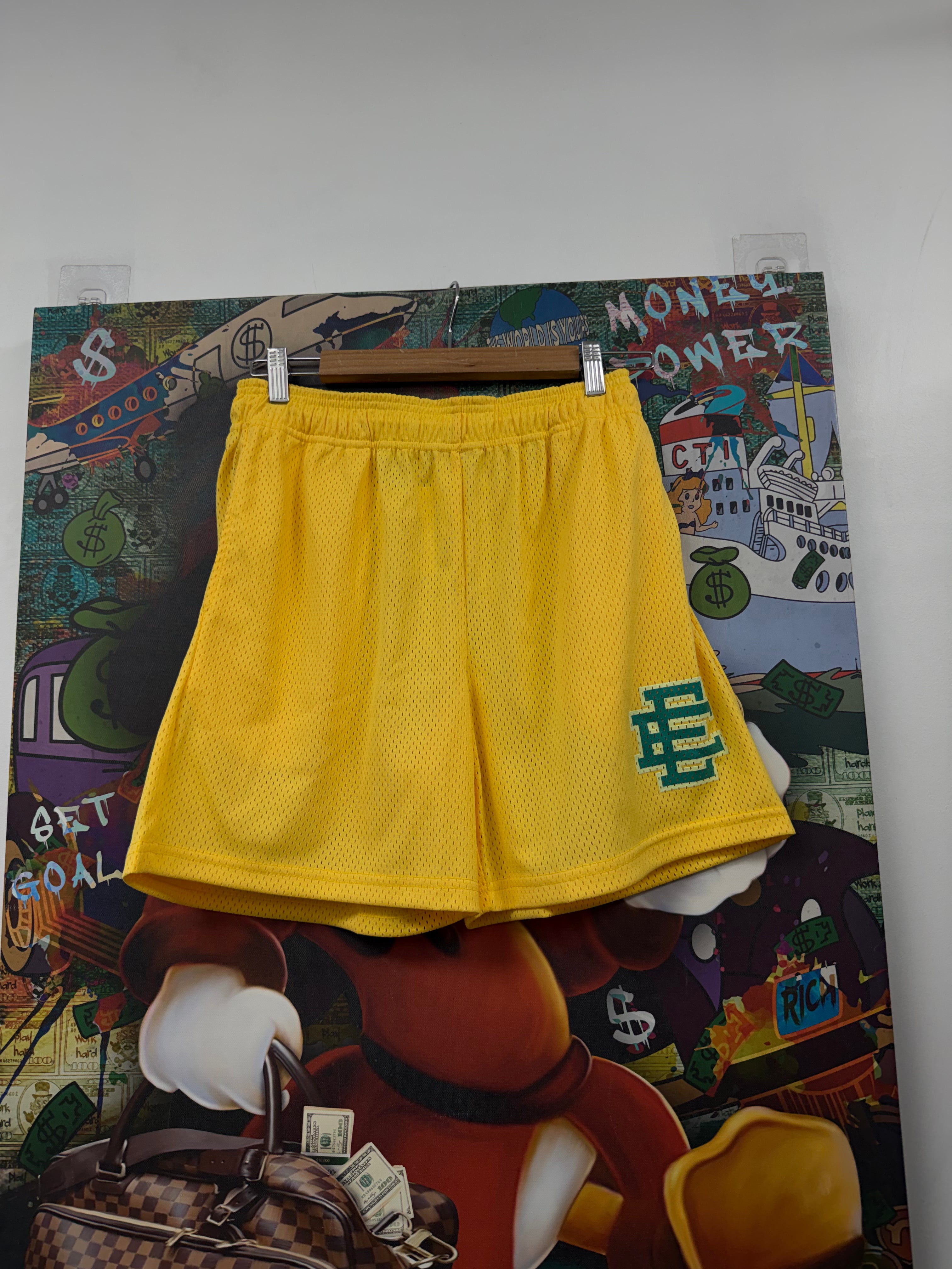 Eric Emanuel Yellow Green Shorts