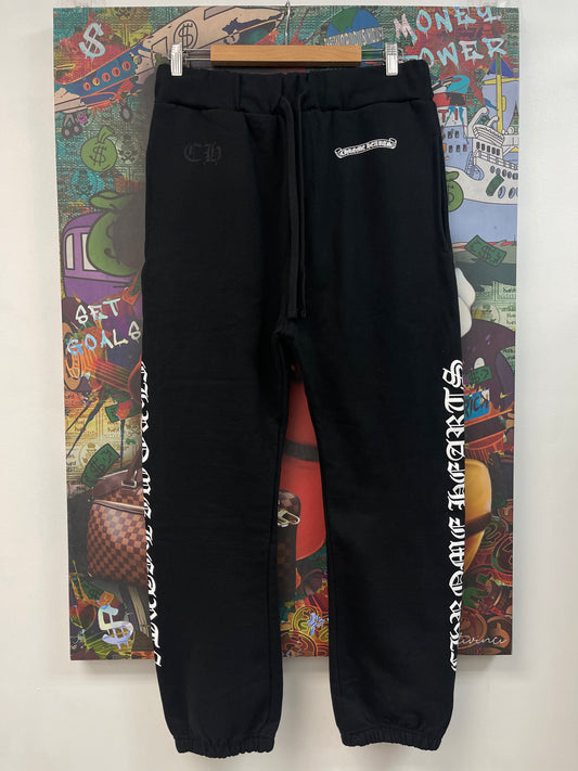 Chrome Hearts Black Vertical Sweatpants