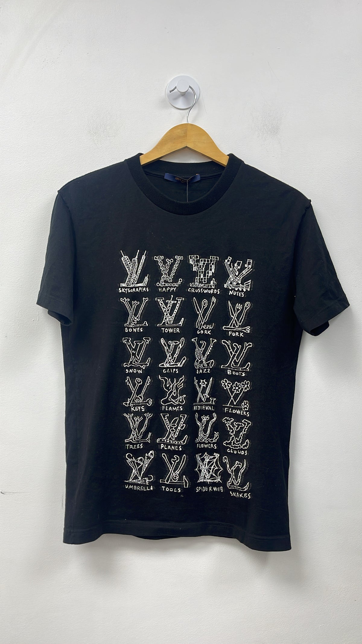 Louis Vuitton Black All Over Scale Tee