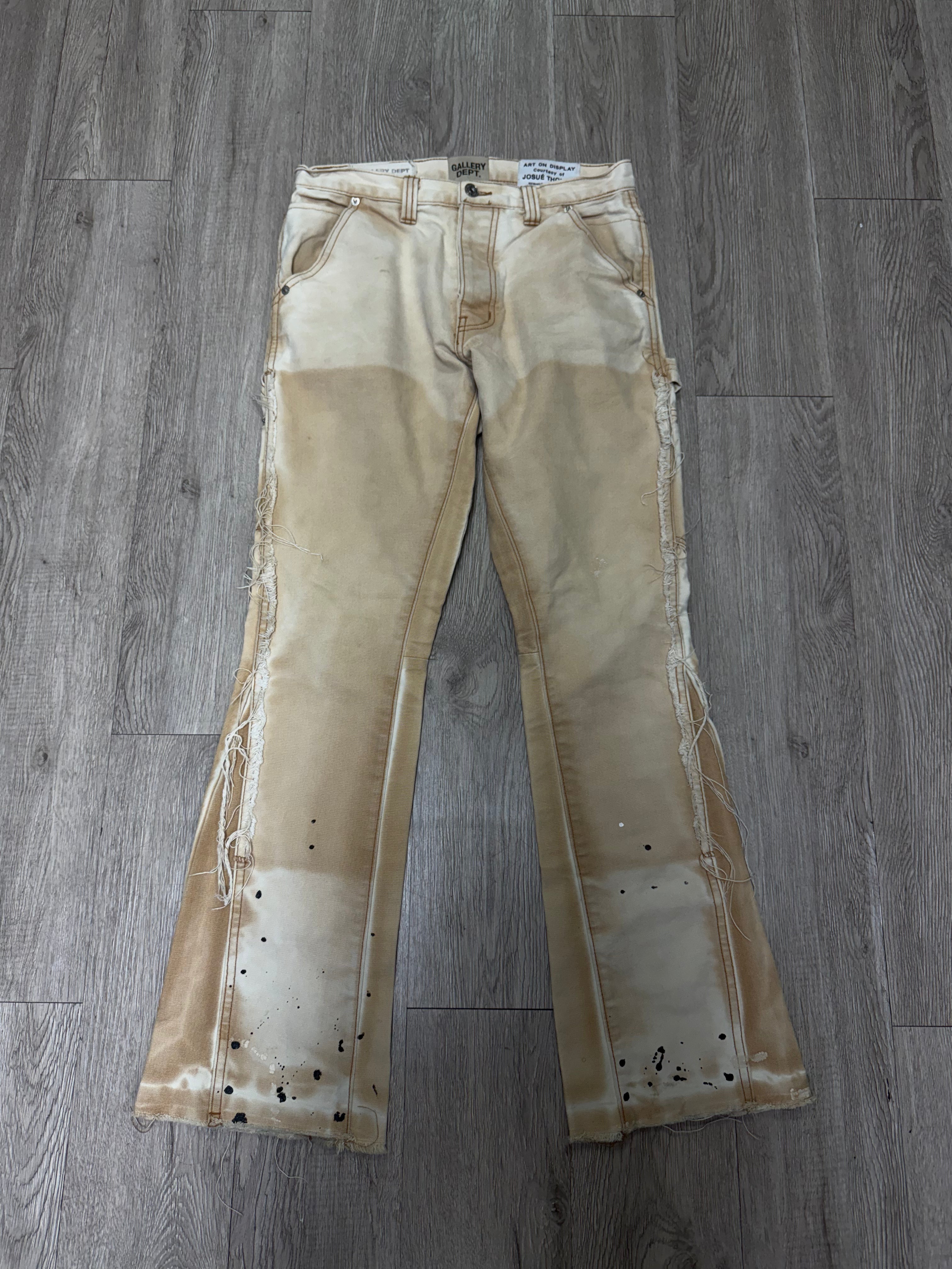 Gallery Dept Tan Flared Carpenter Jeans