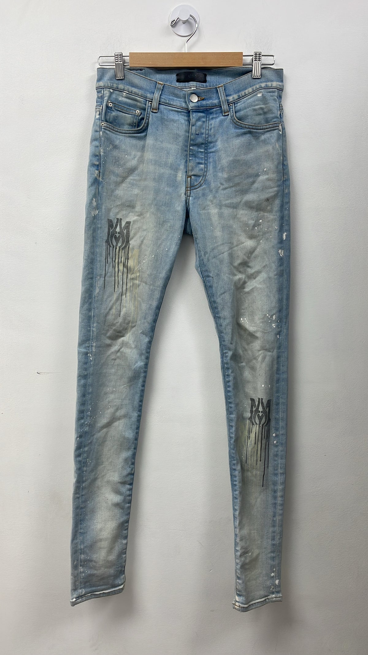 Amiri Light Wash MA Stencil Jeans