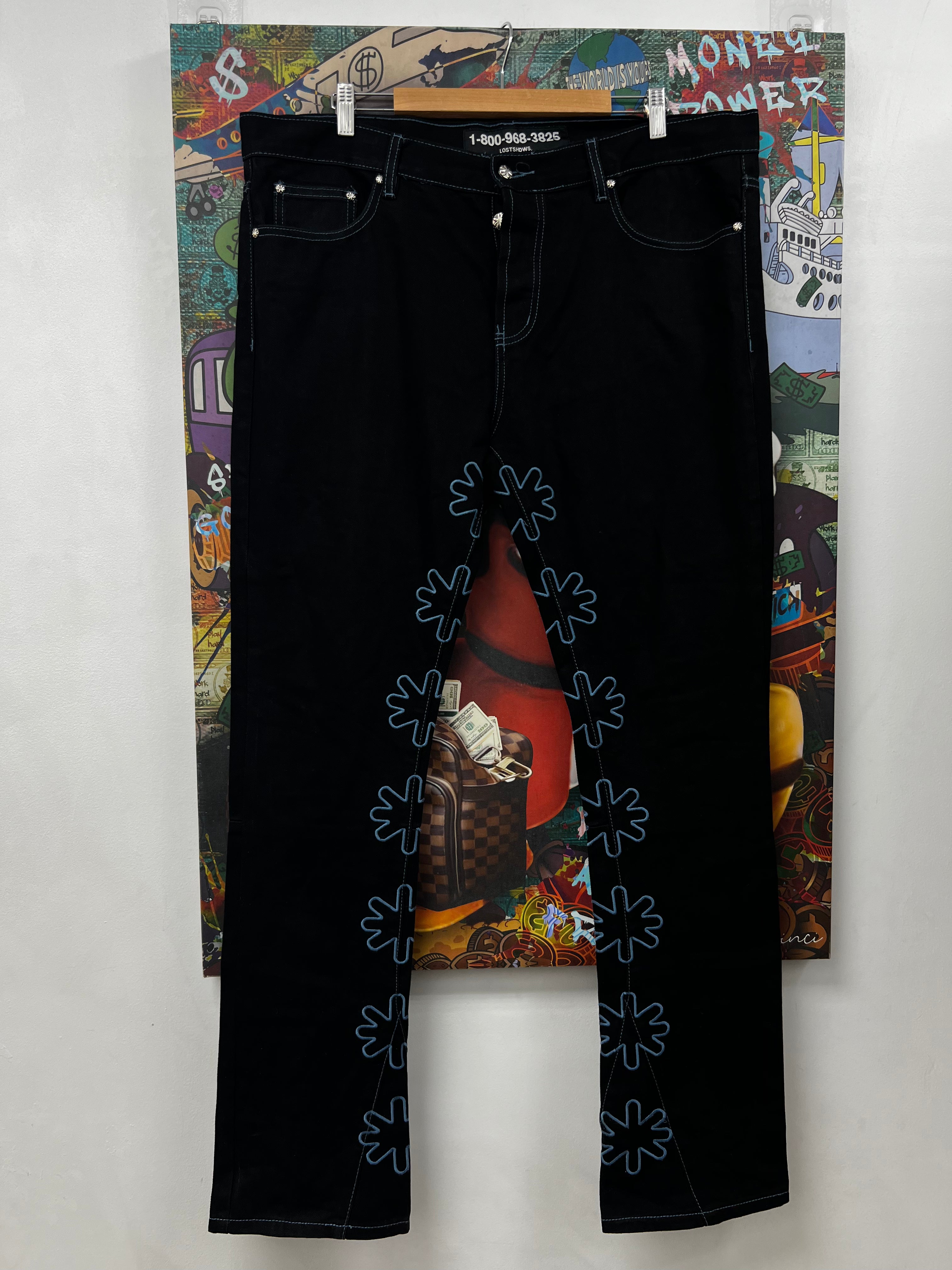 LOST SHDWS Black Blue Outline Jeans
