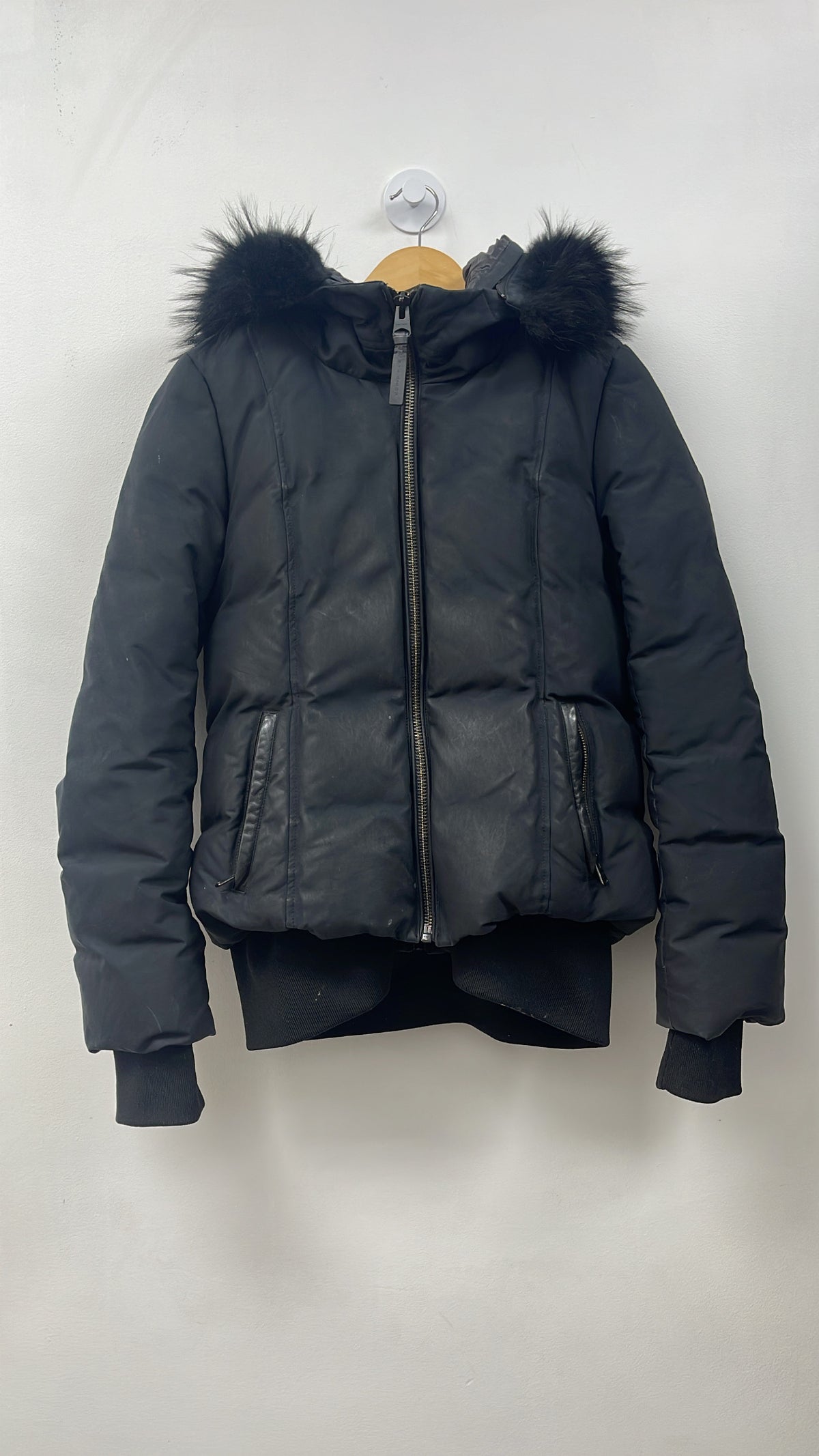 Mackage Black Fur Adali Jacket