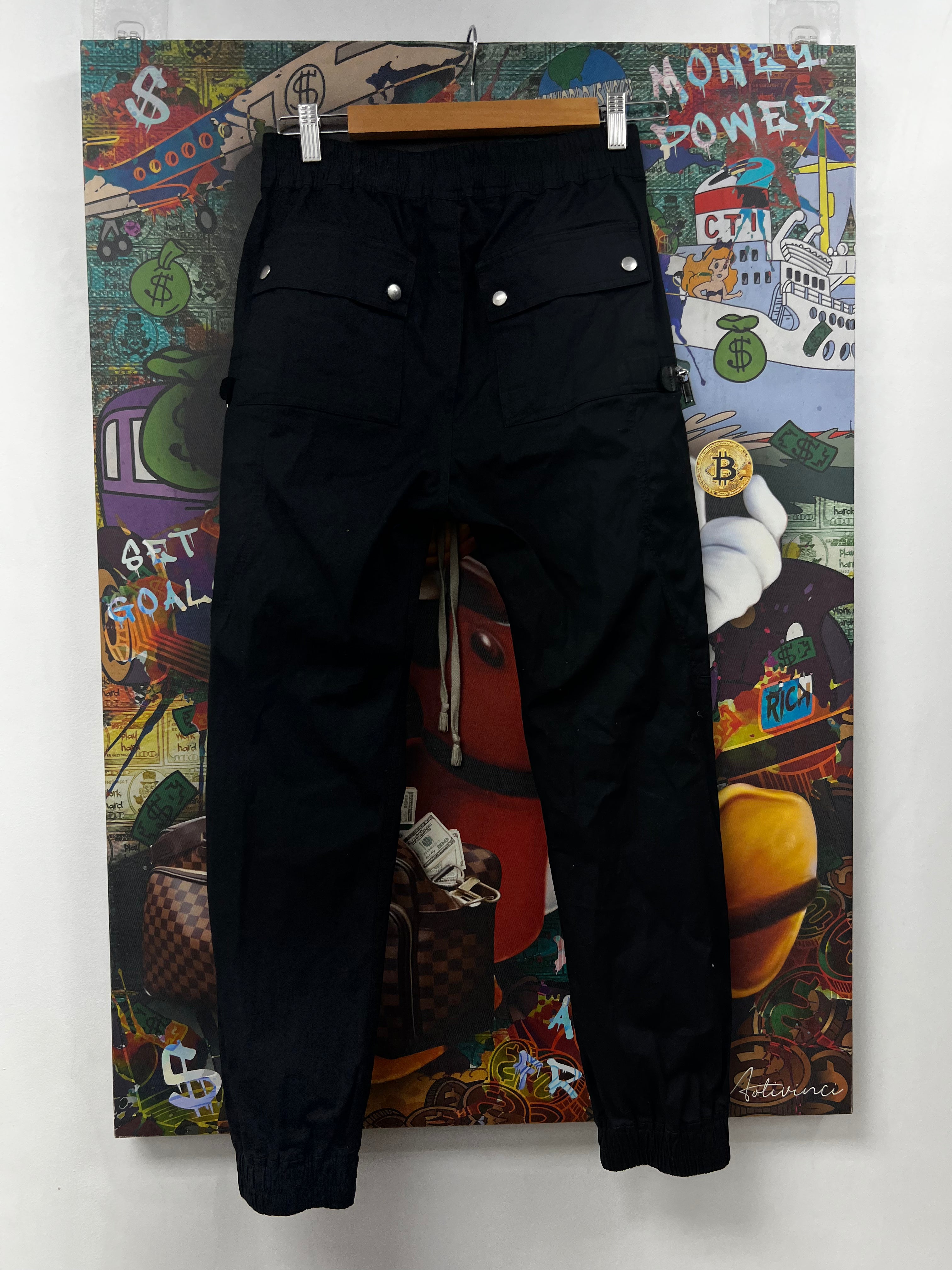 Rick Owens Black Bauhaus Cargo Pants