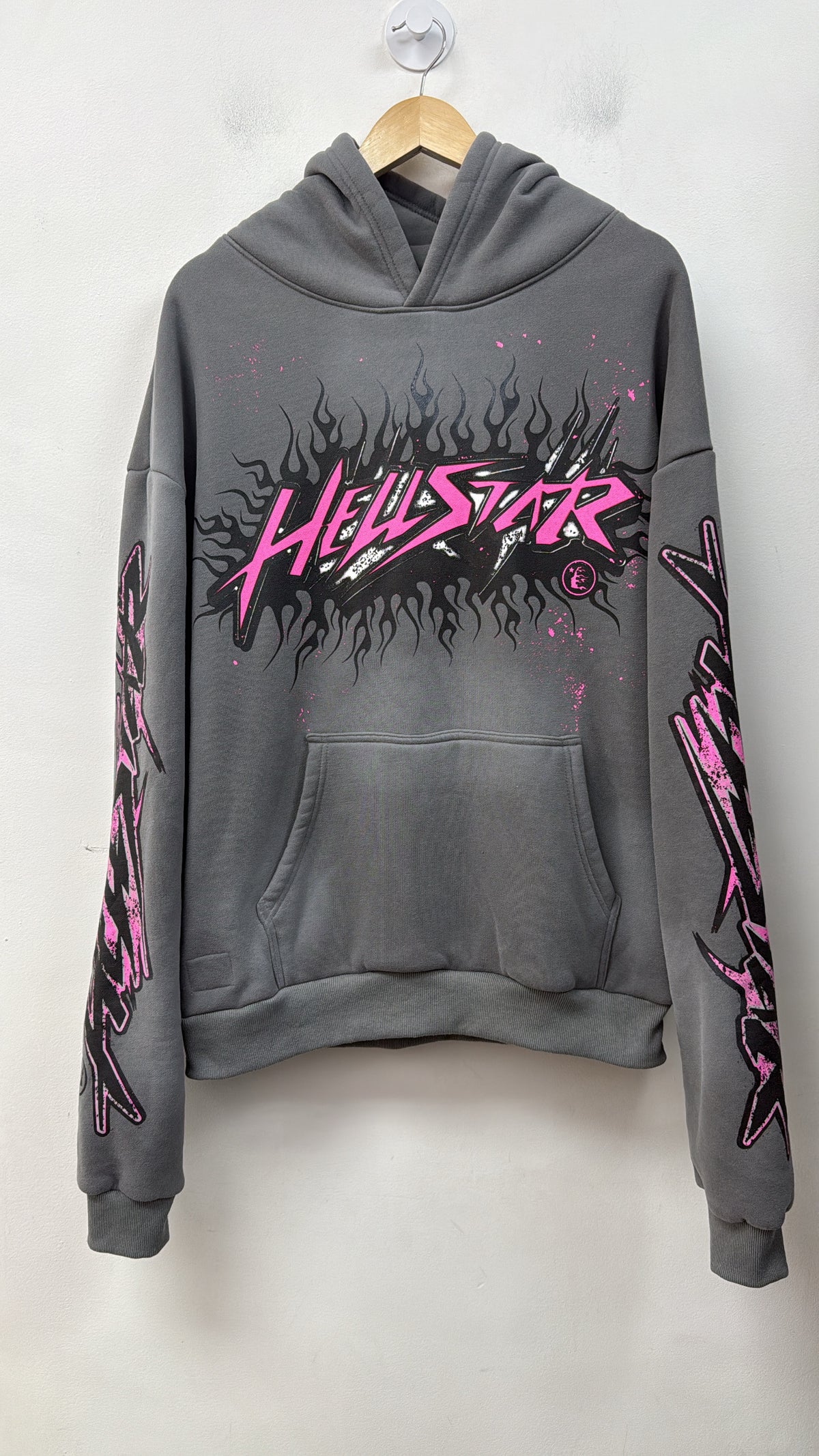 Hellstar Grey Pink Future Hoodie