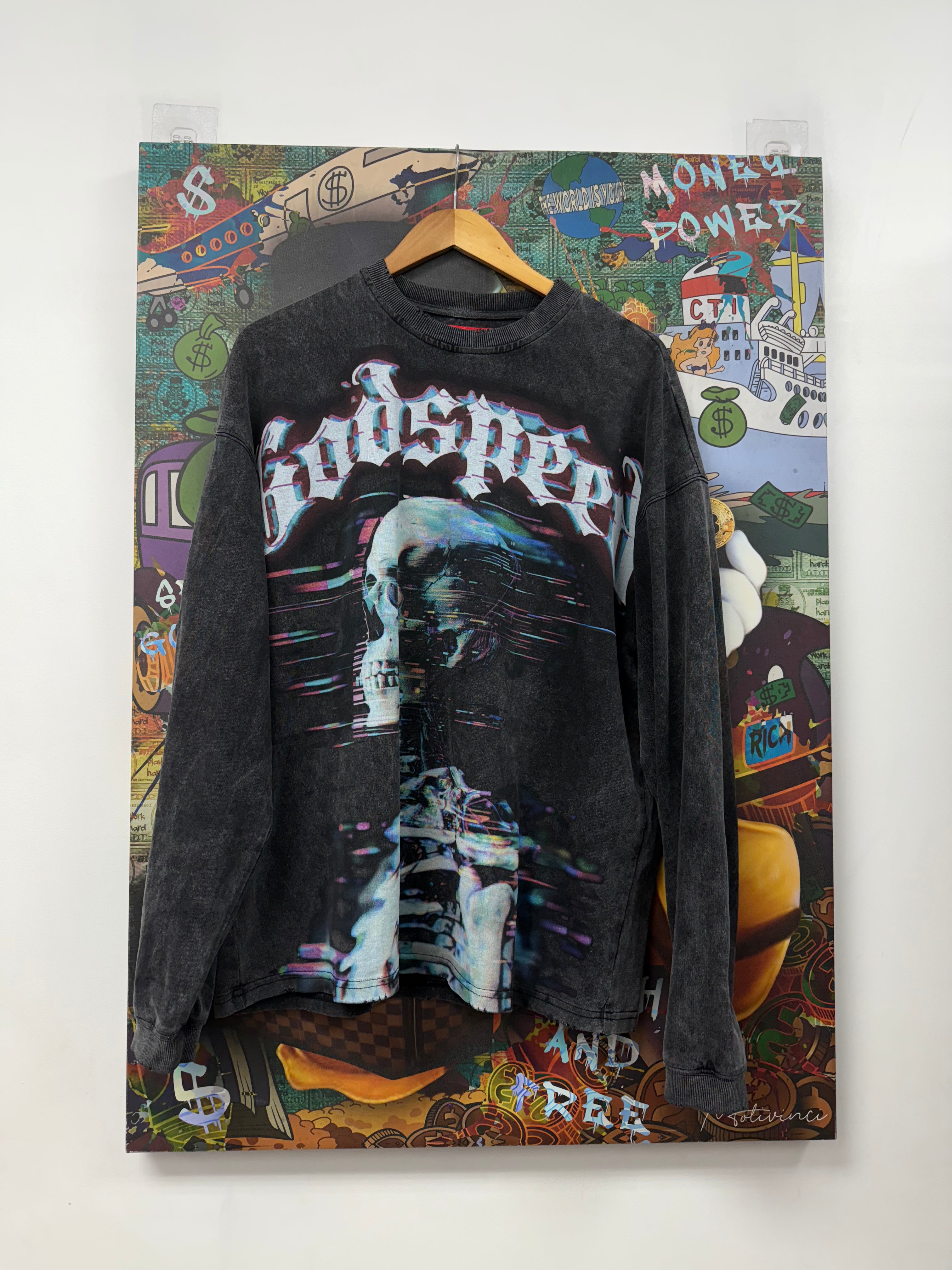 Godspeed Black Wash 3D Long Sleeve