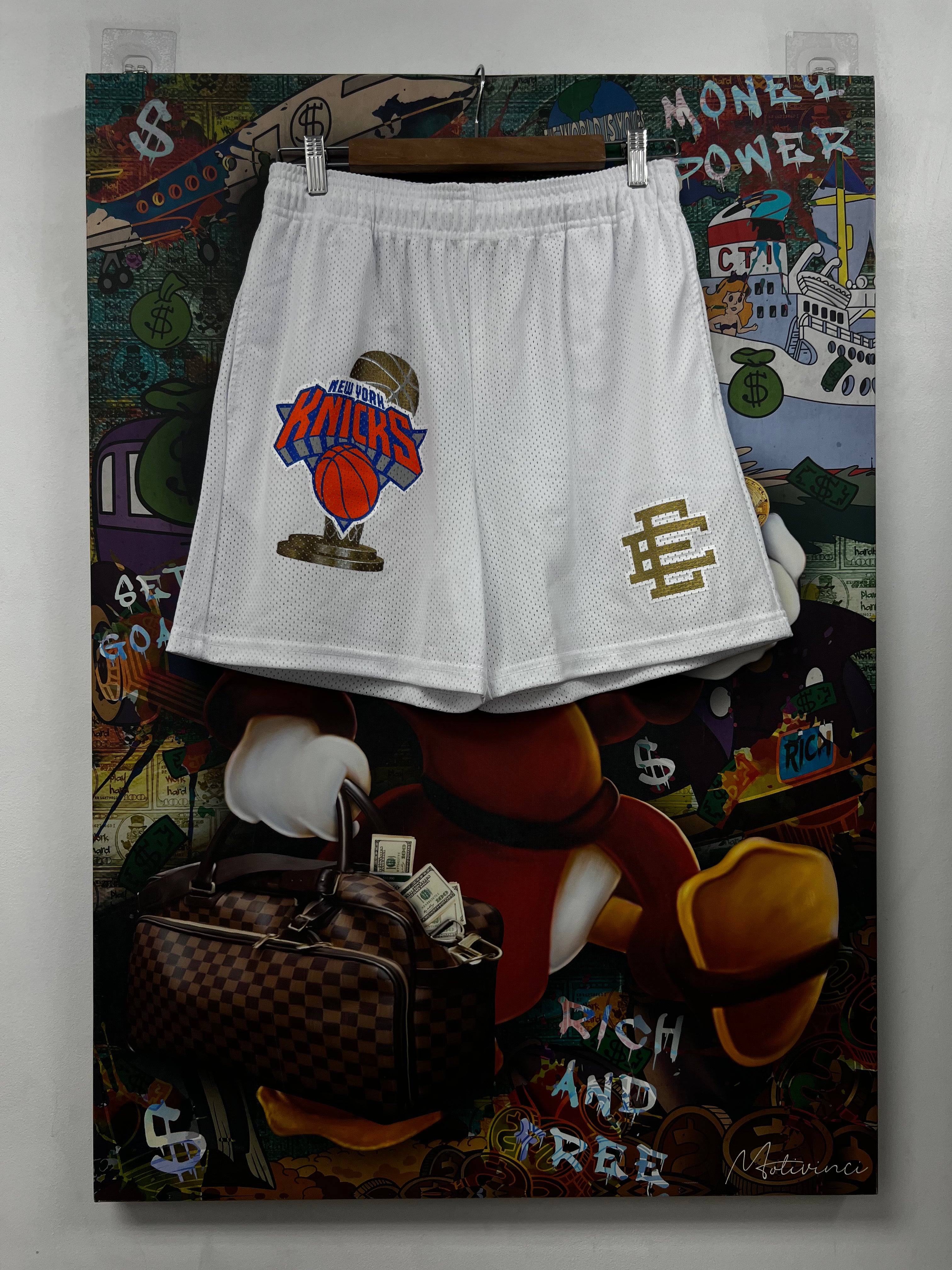 Eric Emanuel White Knicks Finals Shorts