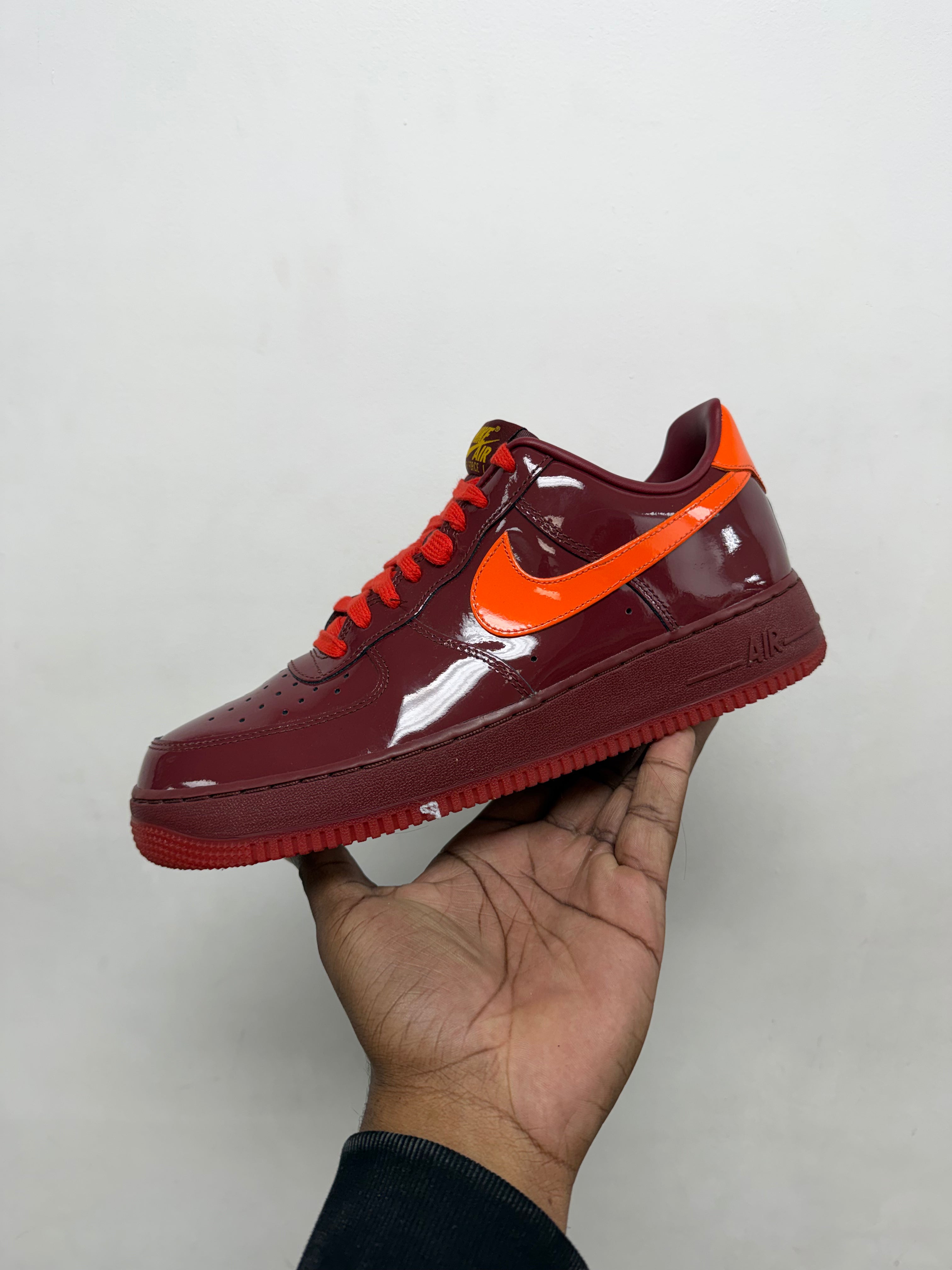 Nike Patent Leather AF1 Red Sneakers