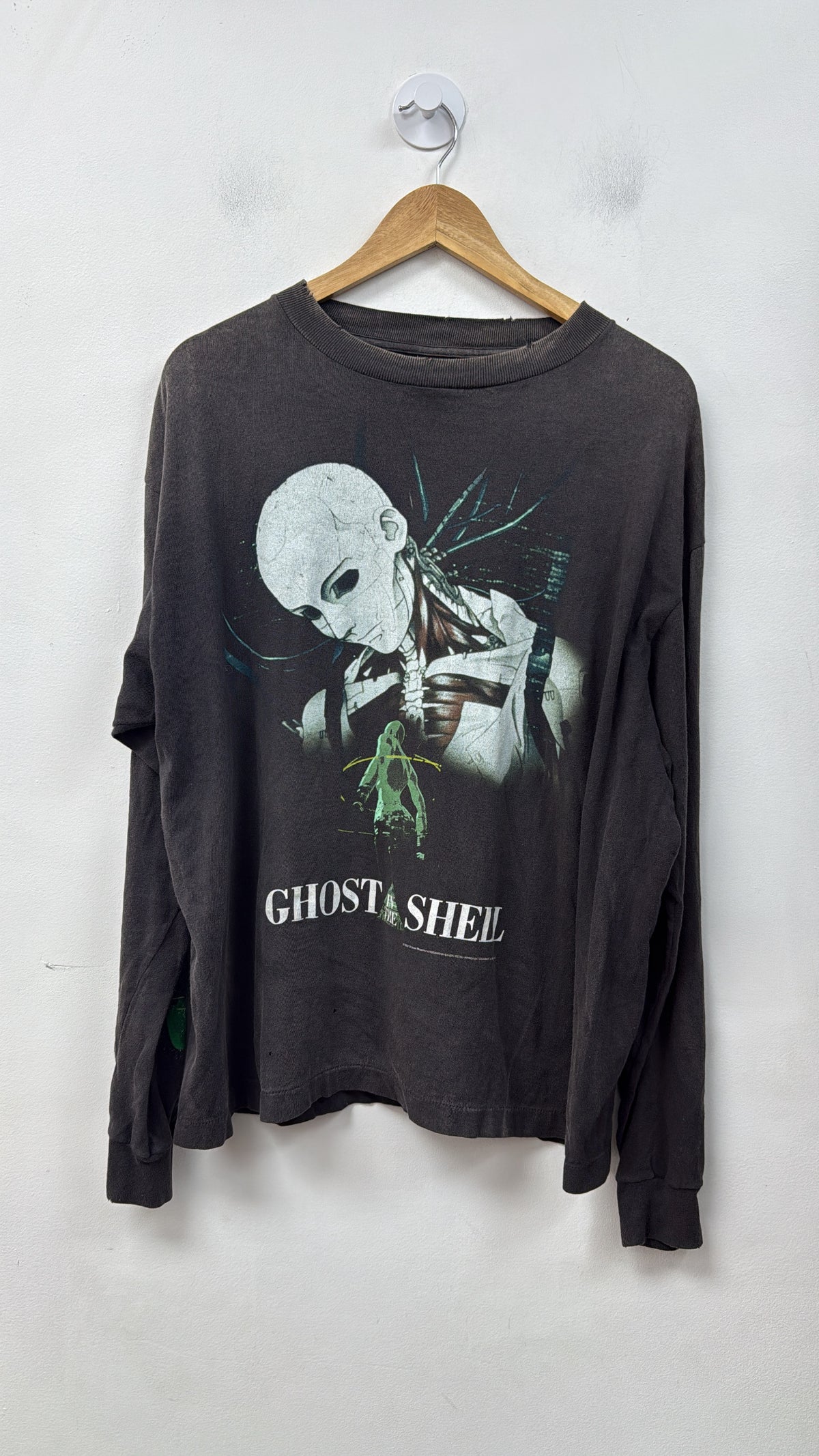 Saint Michael Black Wash Ghost In A Shell Long Sleeve
