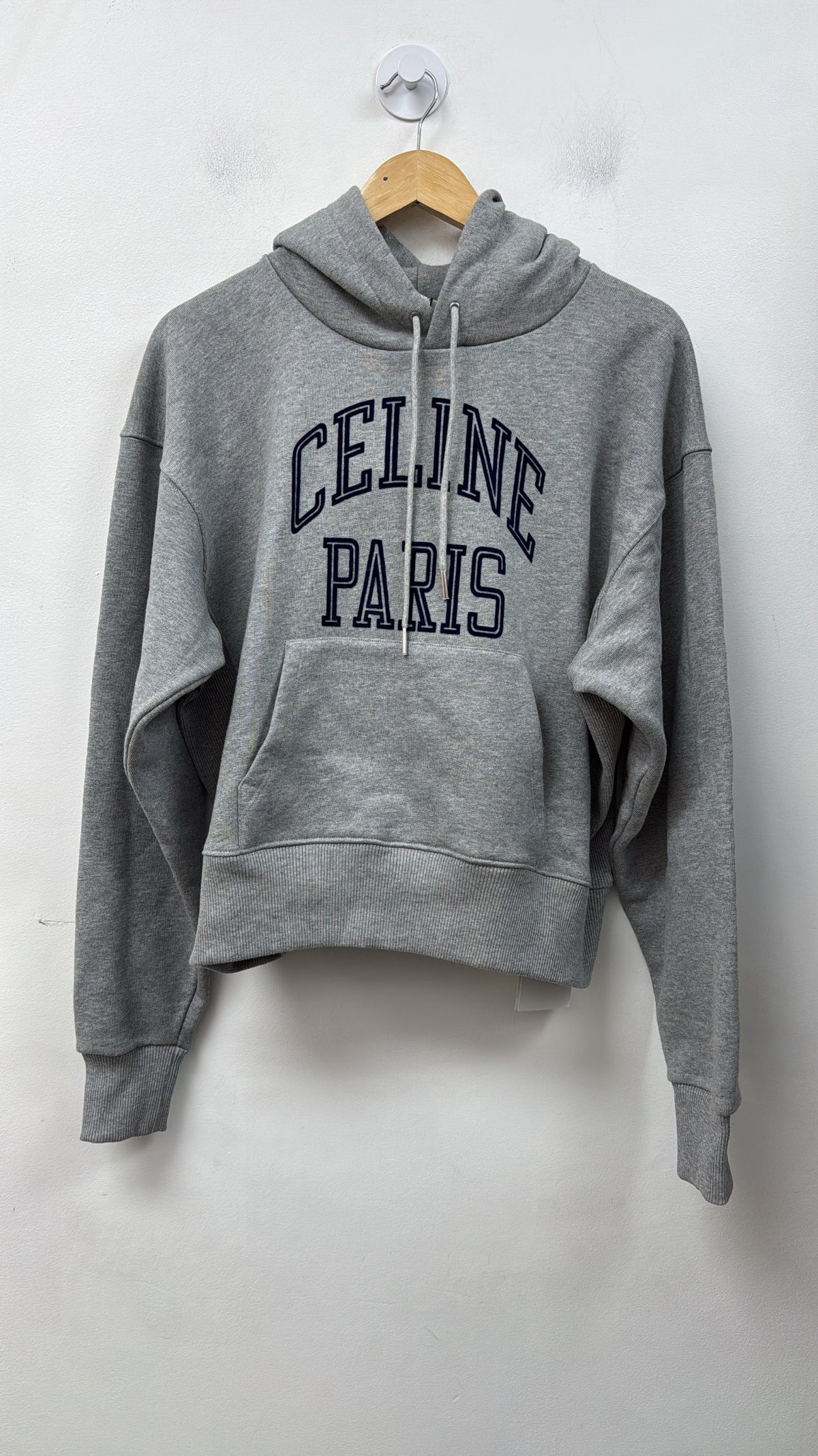 Celine Grey Blue Logo Hoodie