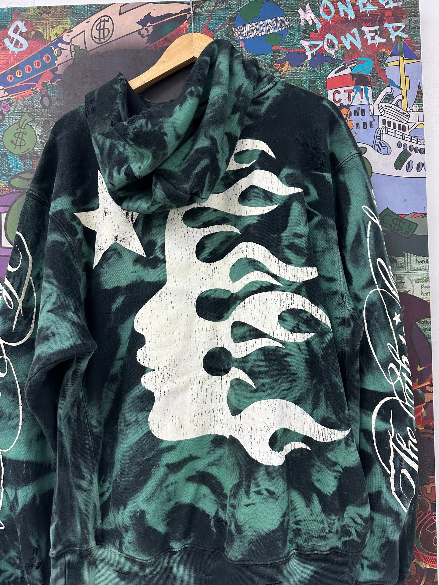 Hellstar Marble Paradise Hoodie Black Green