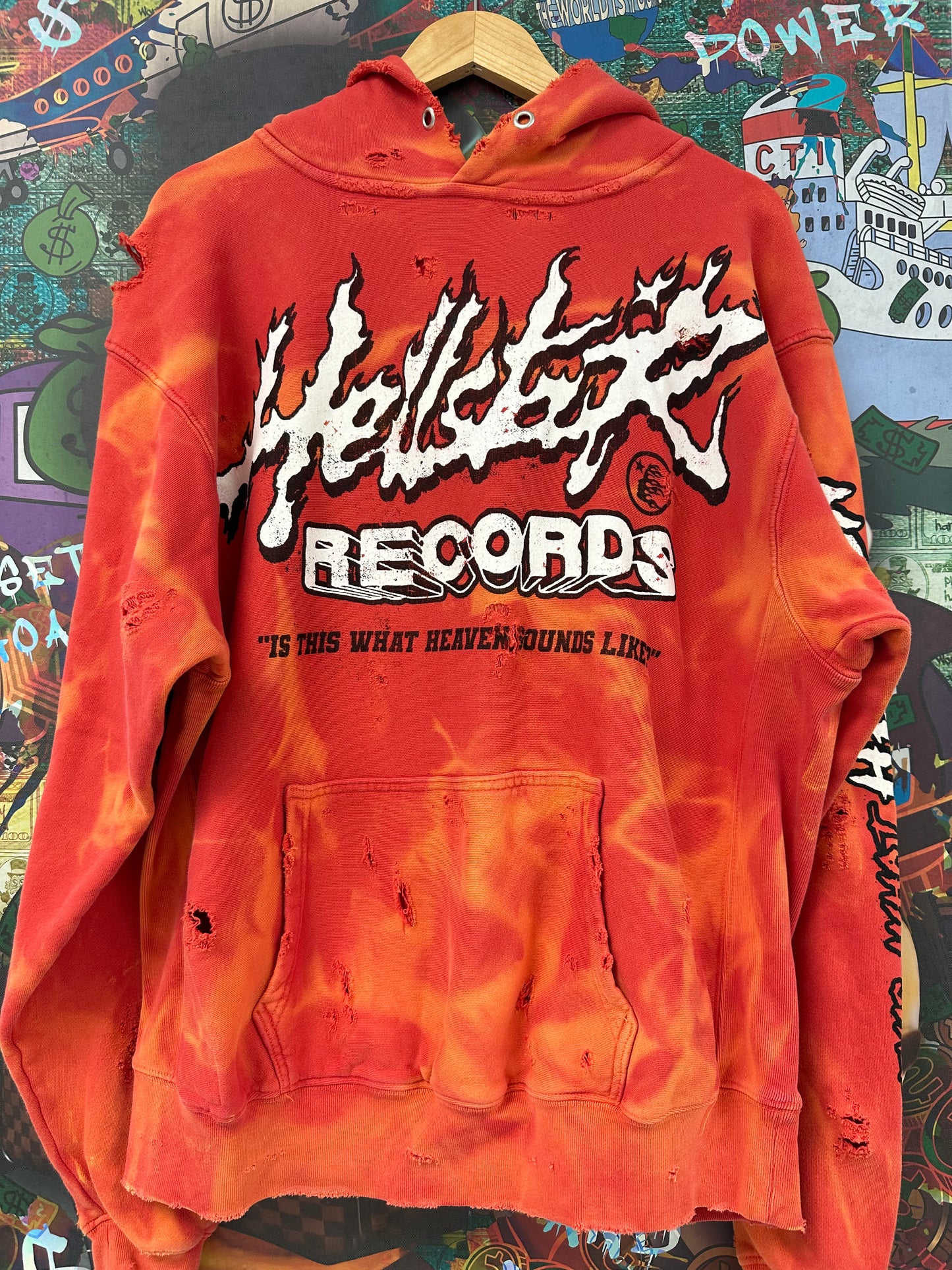 Hellstar Tie Dye Hoodie Red Orange