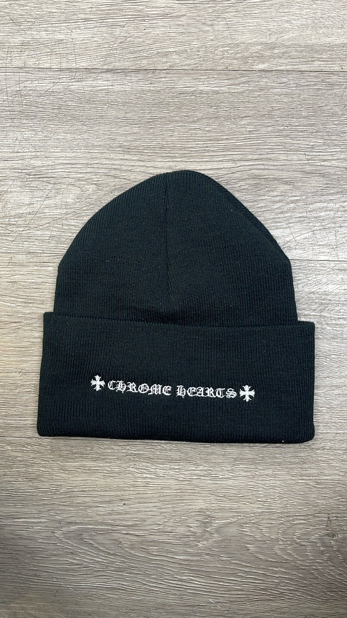 Chrome Hearts Black White CH Logo Beanie
