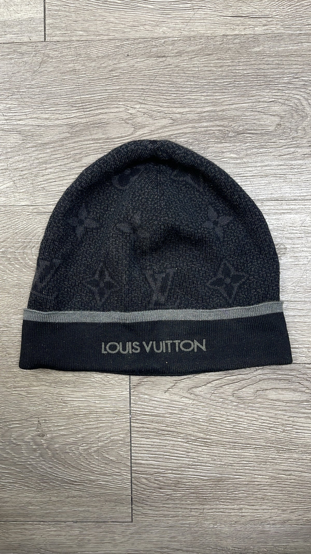 Louis Vuitton Black Monogram Beanie