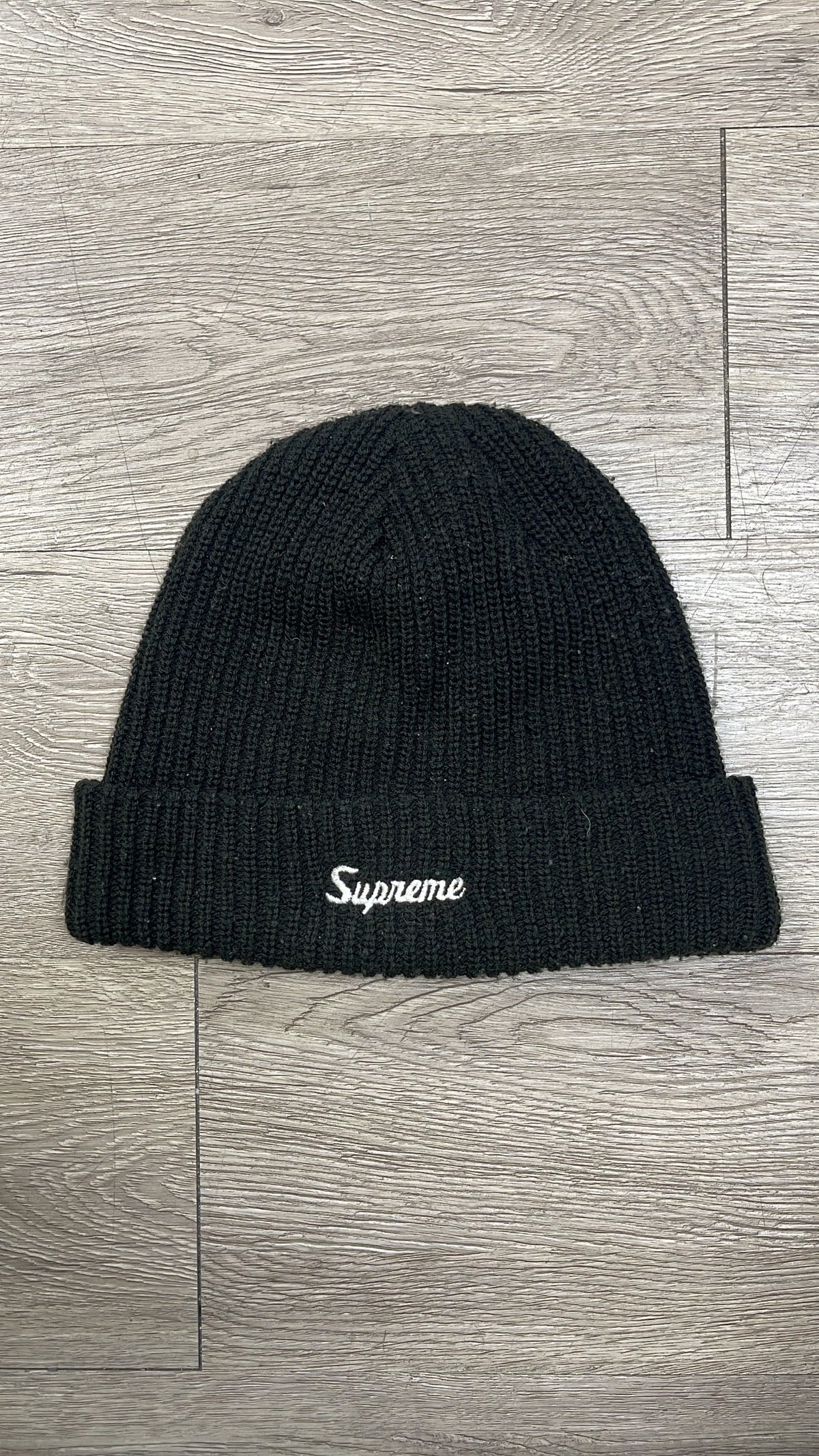 Supreme Black Script Beanie