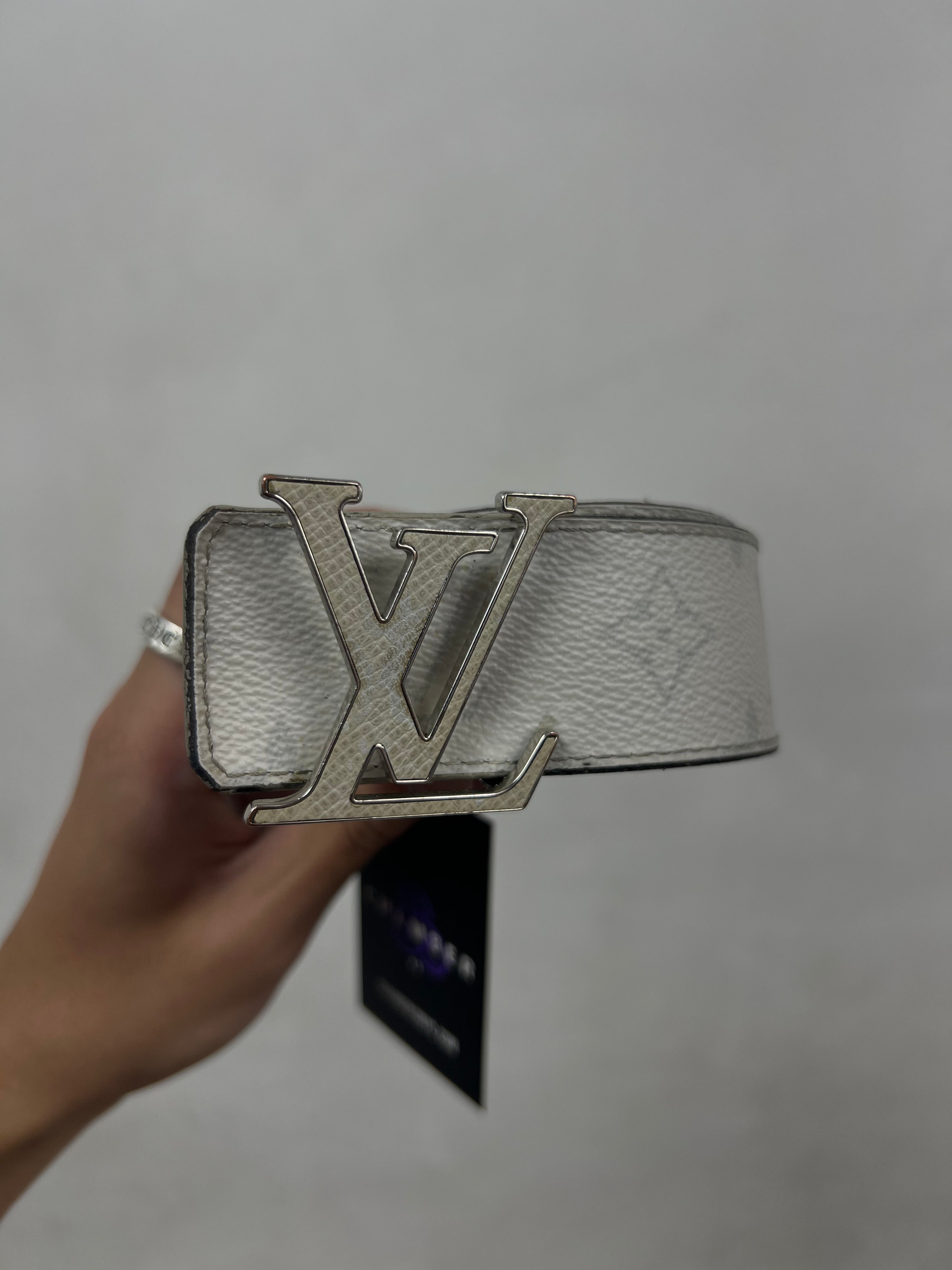 Louis Vuitton White Monogram Belt