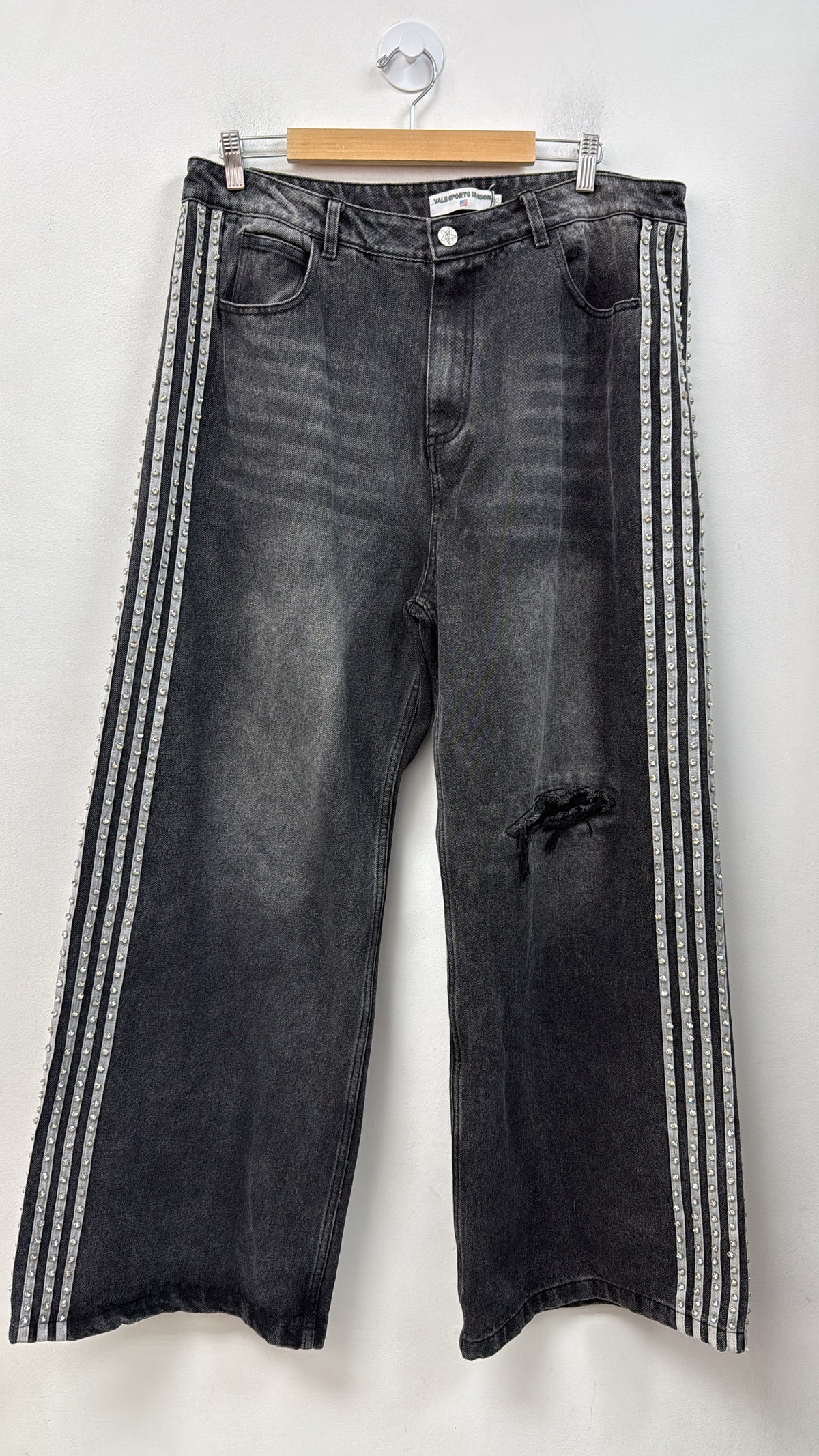 Vale Black Rhinestone Jeans