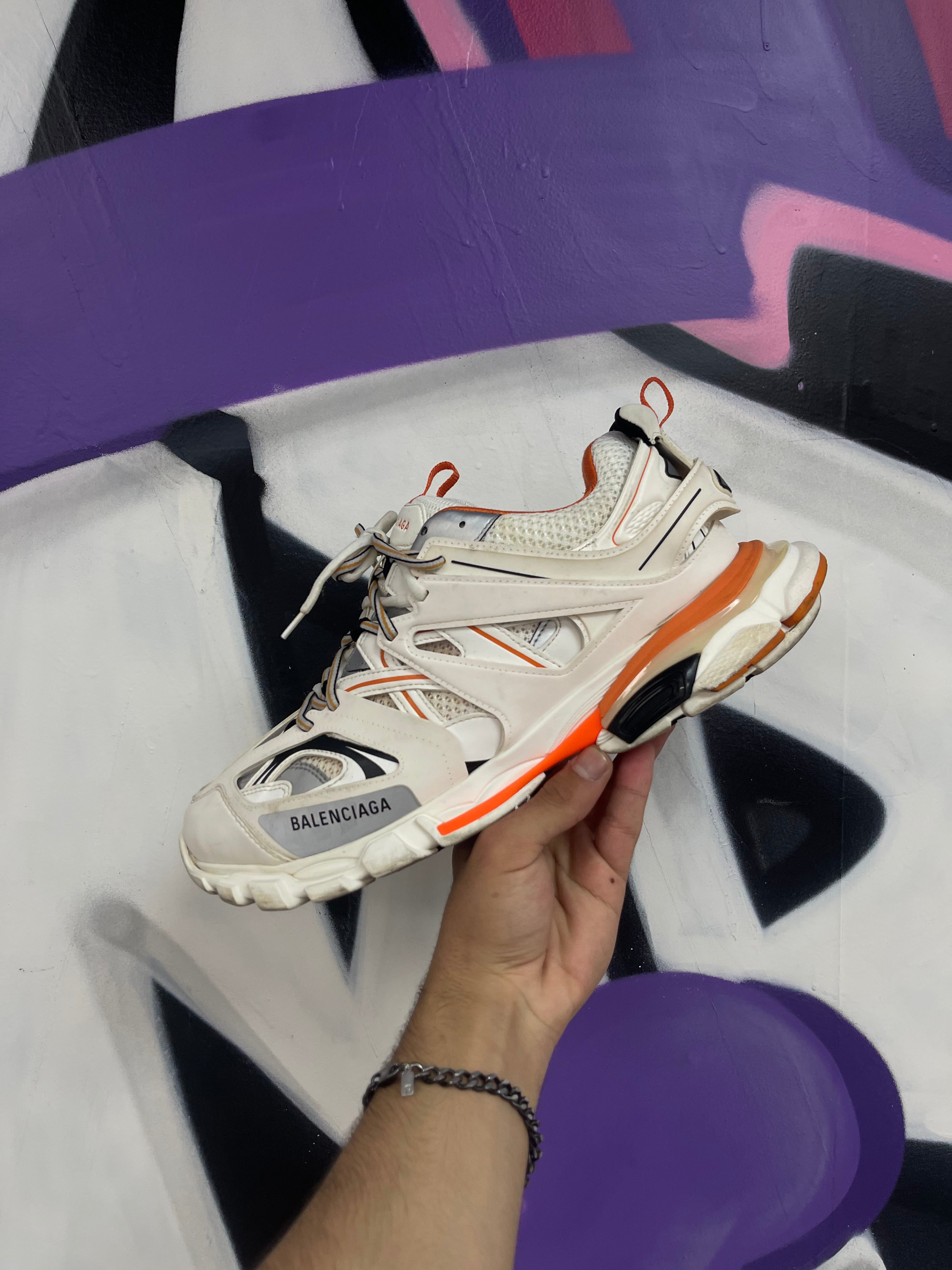 Balenciaga Track White Orange Sneakers