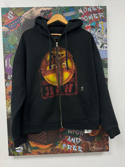 Travis WWE Zip Up Black New XXL