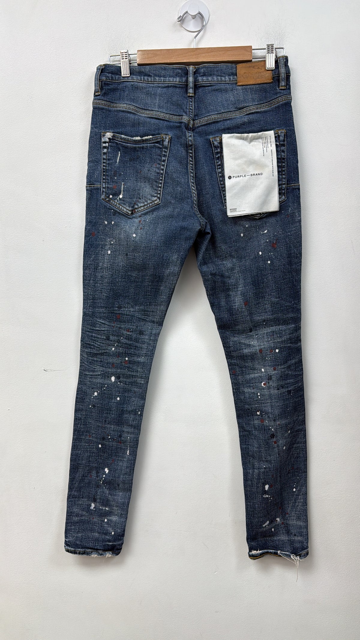 Purple Brand Deep Indigo Splatter P002 Jeans