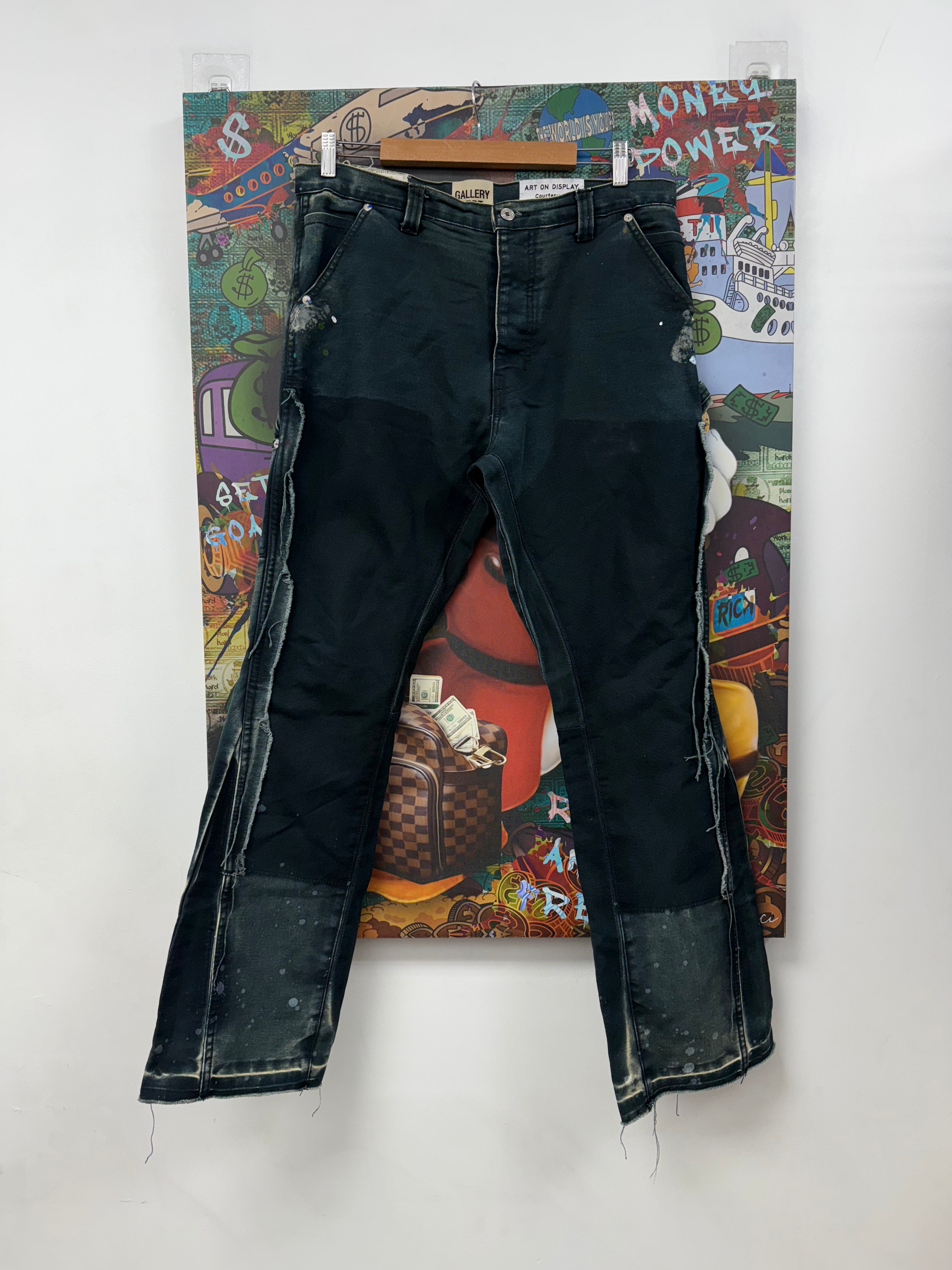 Gallery Dept Navy Splatter Flared Jeans