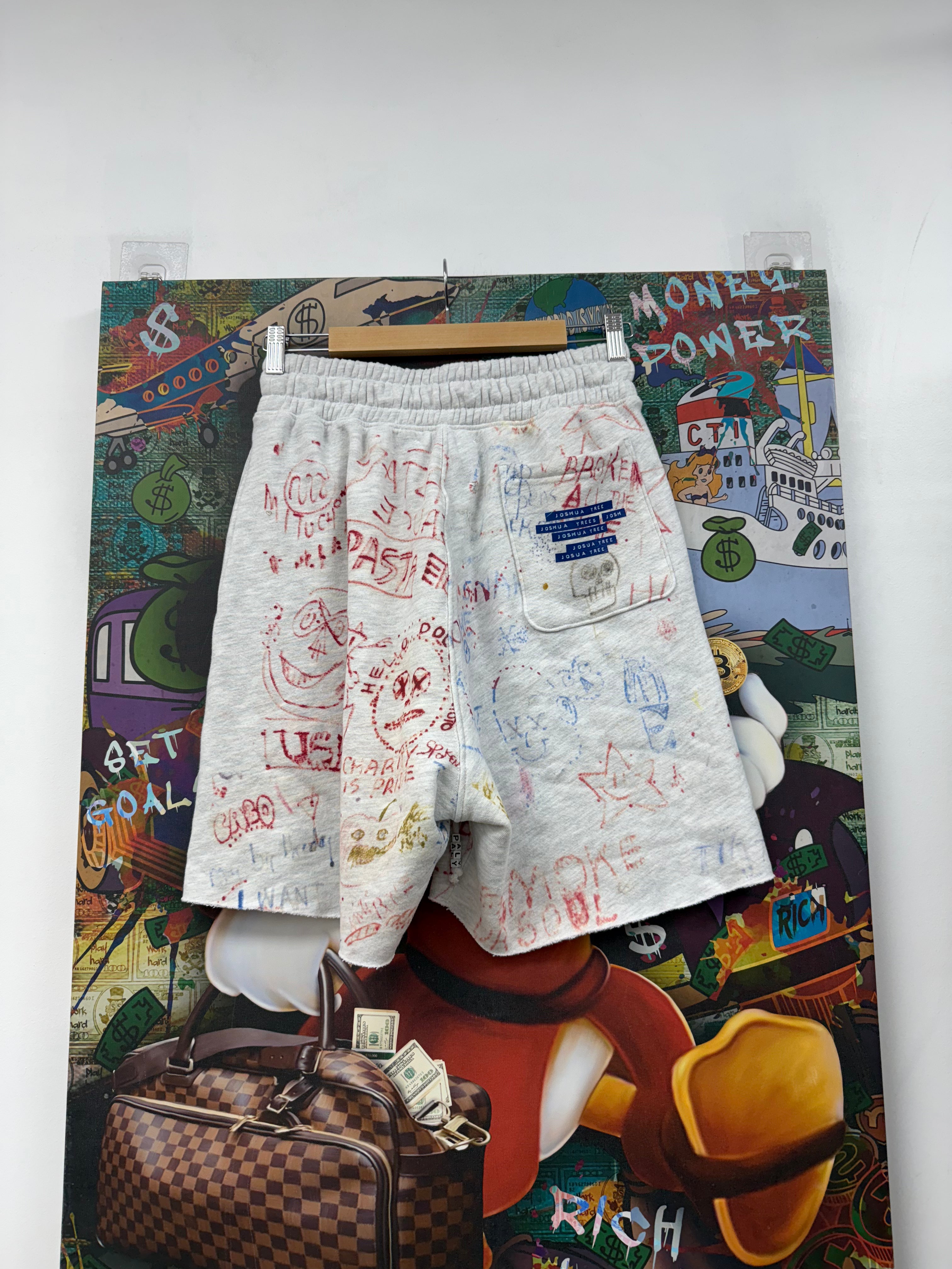 Paly White Red Joshua Tree Shorts
