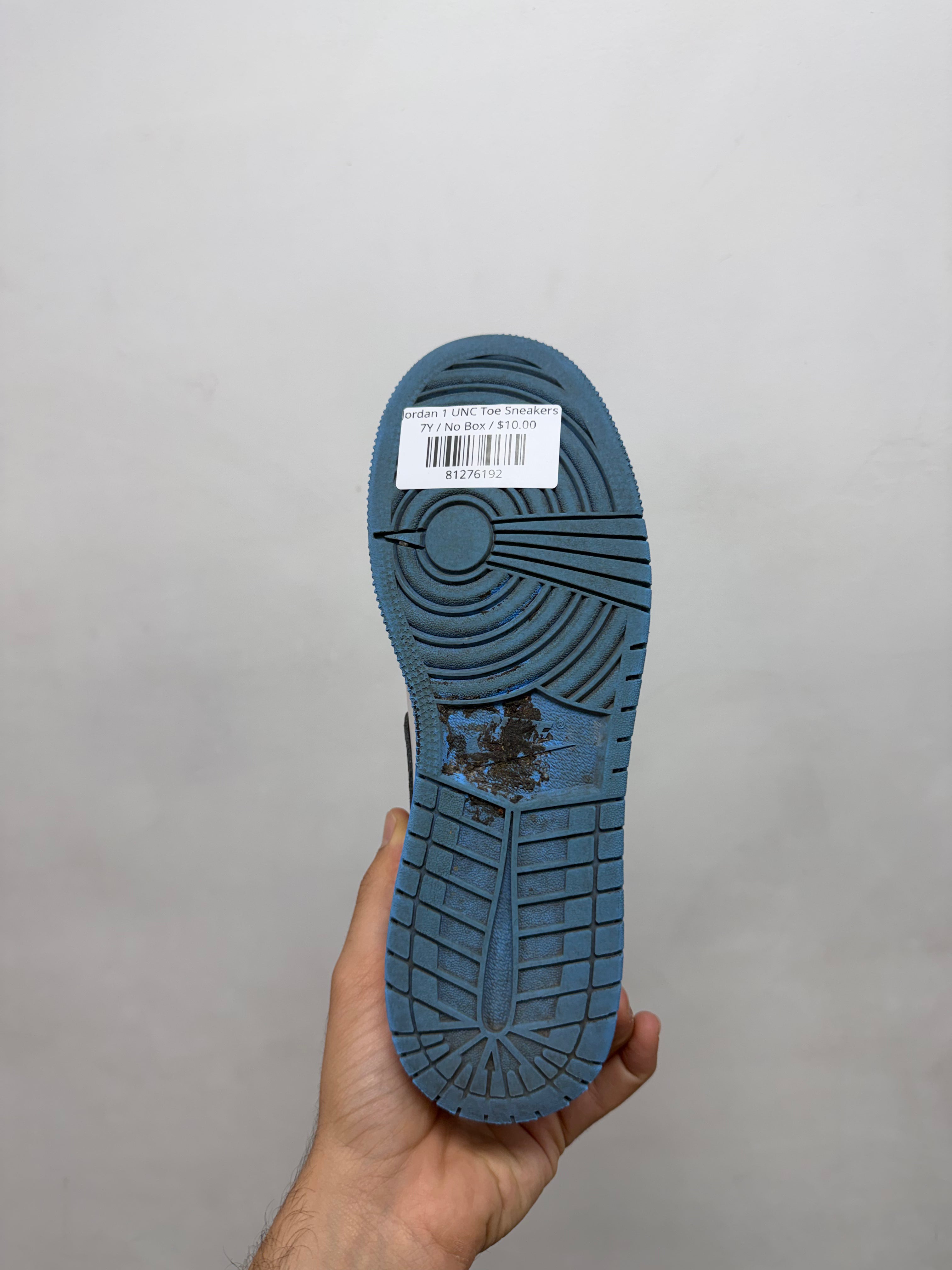 Jordan 1 UNC Toe Sneakers