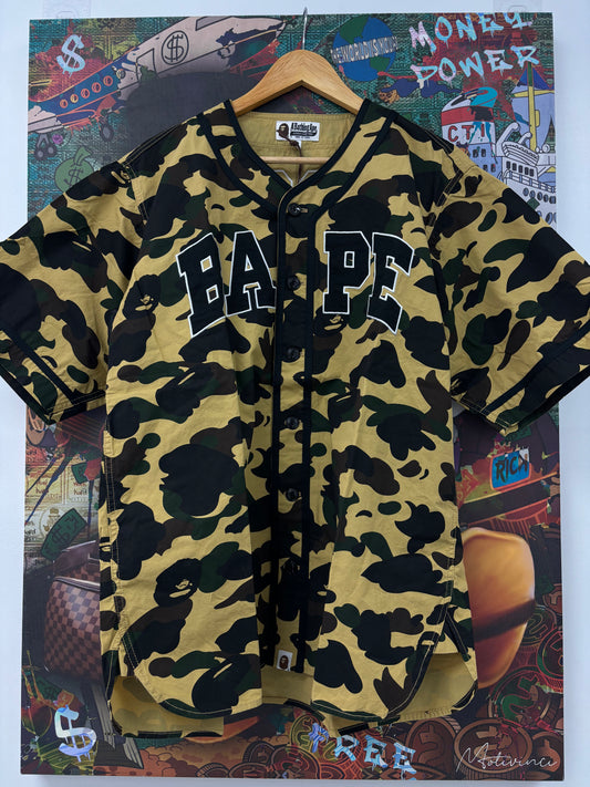 BAPE Camo Baseball Jersey Desert Camo New XL With Tags