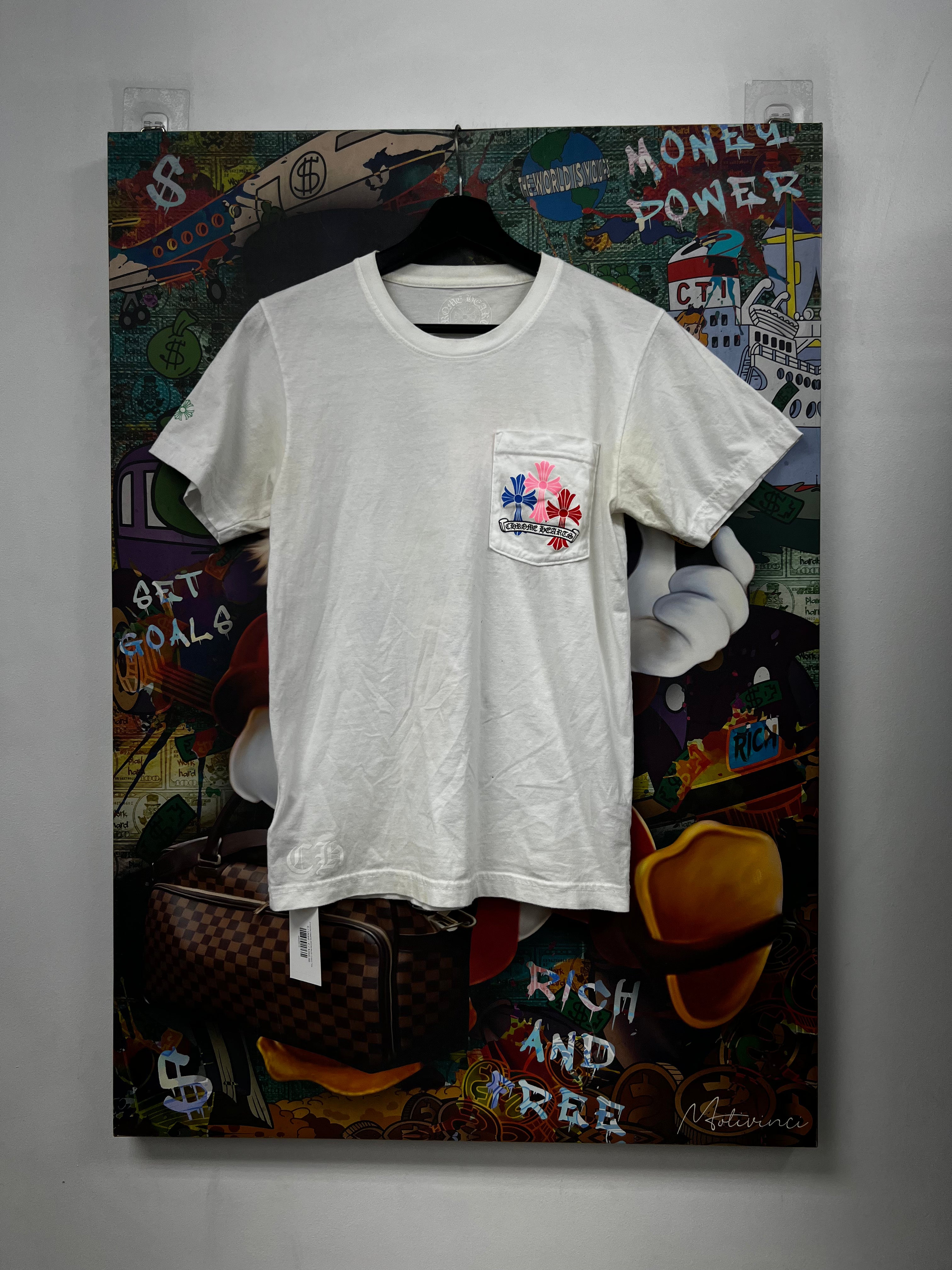 Chrome  Hearts White Multi Cross Tee