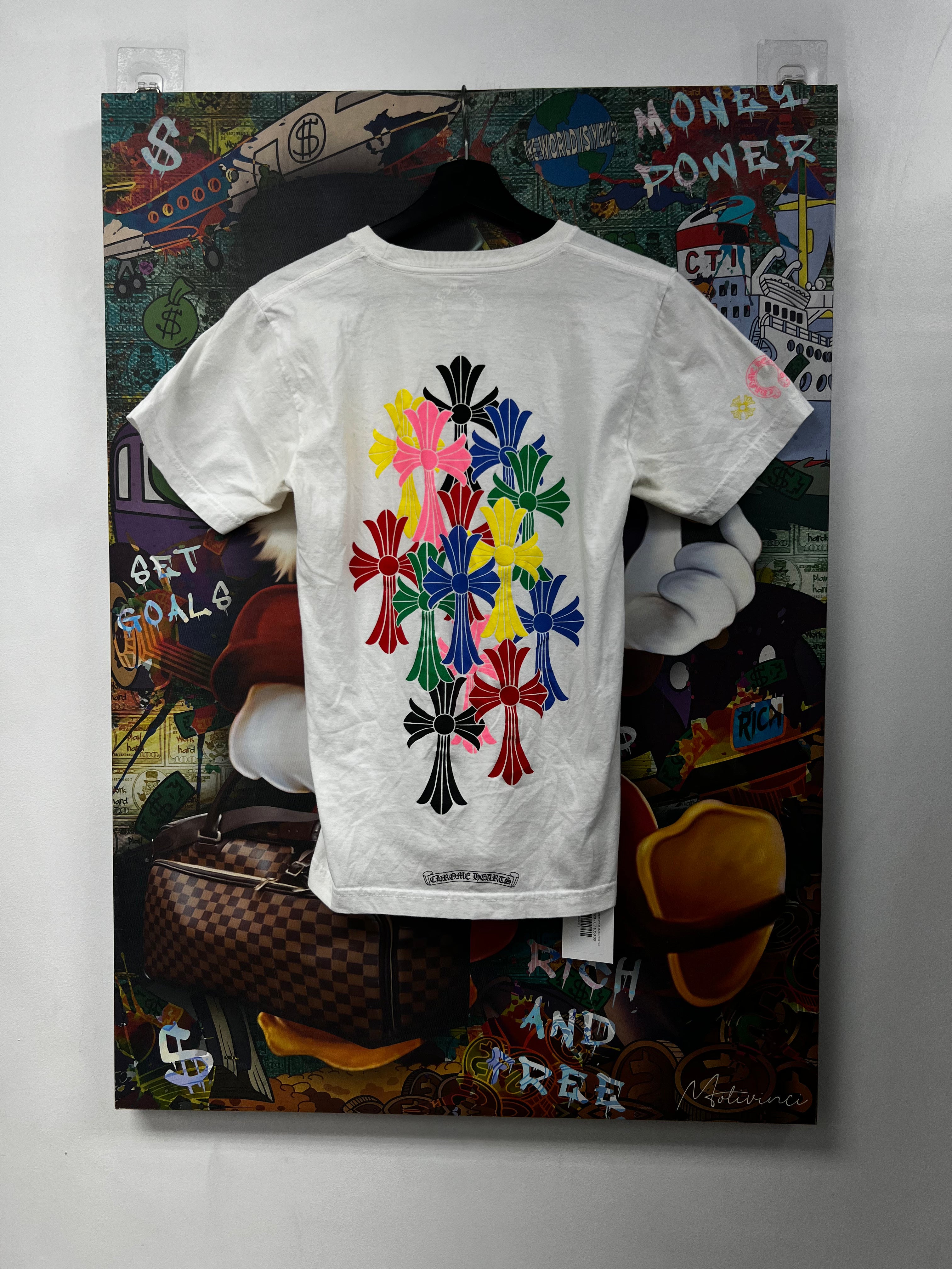 Chrome  Hearts White Multi Cross Tee