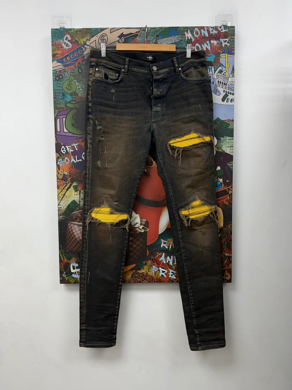 Amiri "MX1" Rust Yellow Patch Jeans