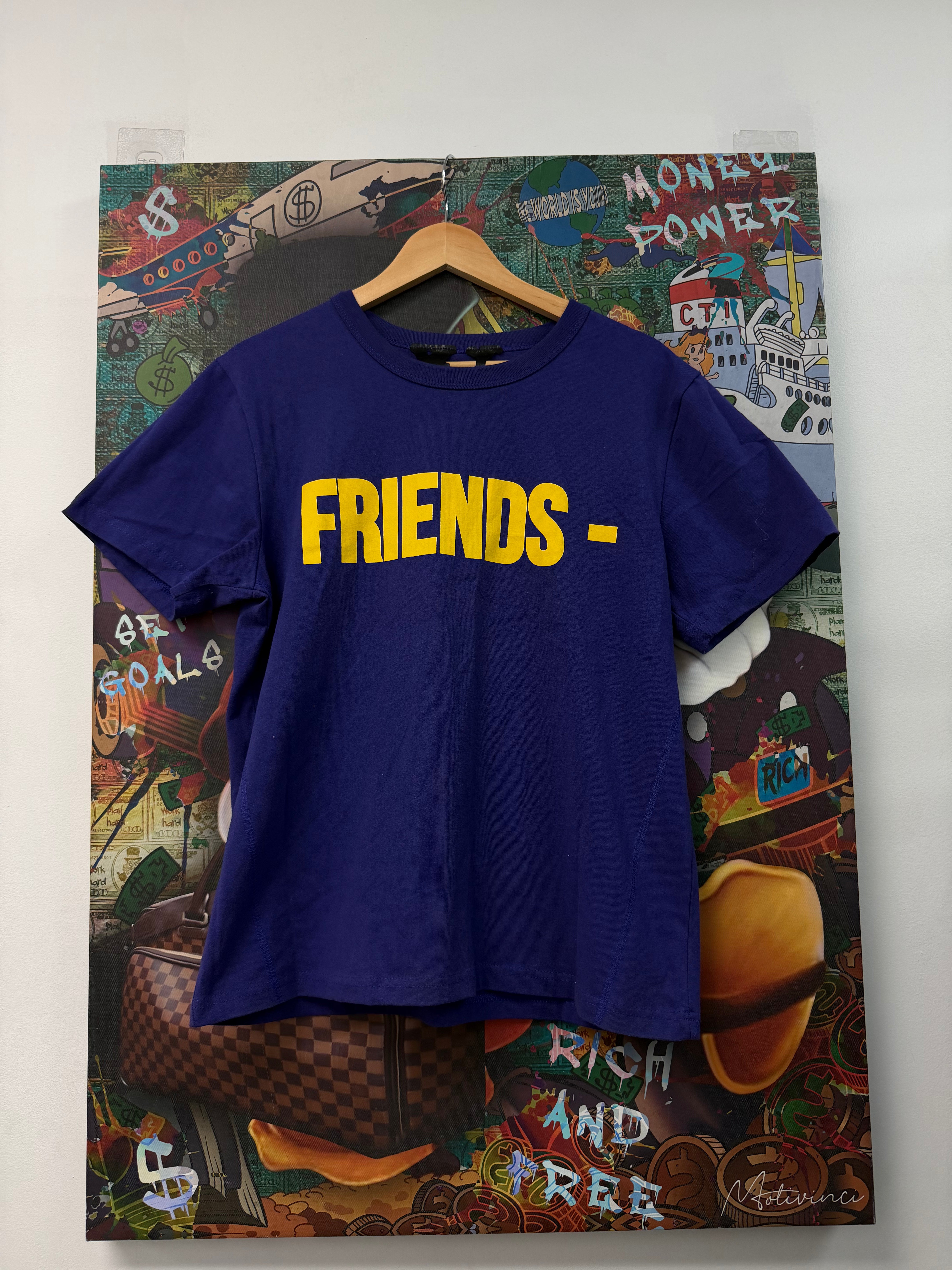 Vlone Purple Yellow Friends Tee