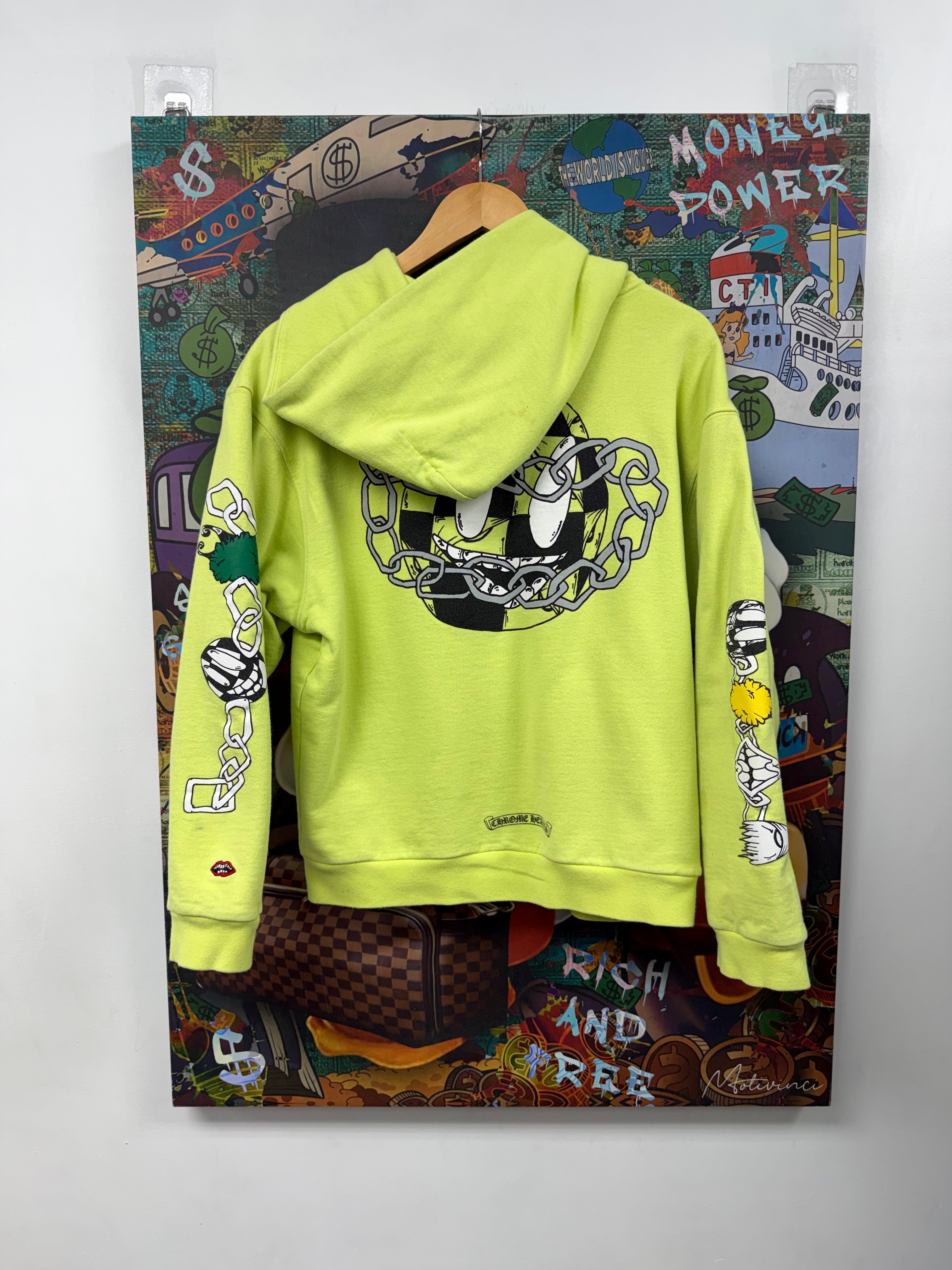 Chrome Hearts Matty Boy Link Lime Thermal Zip Up