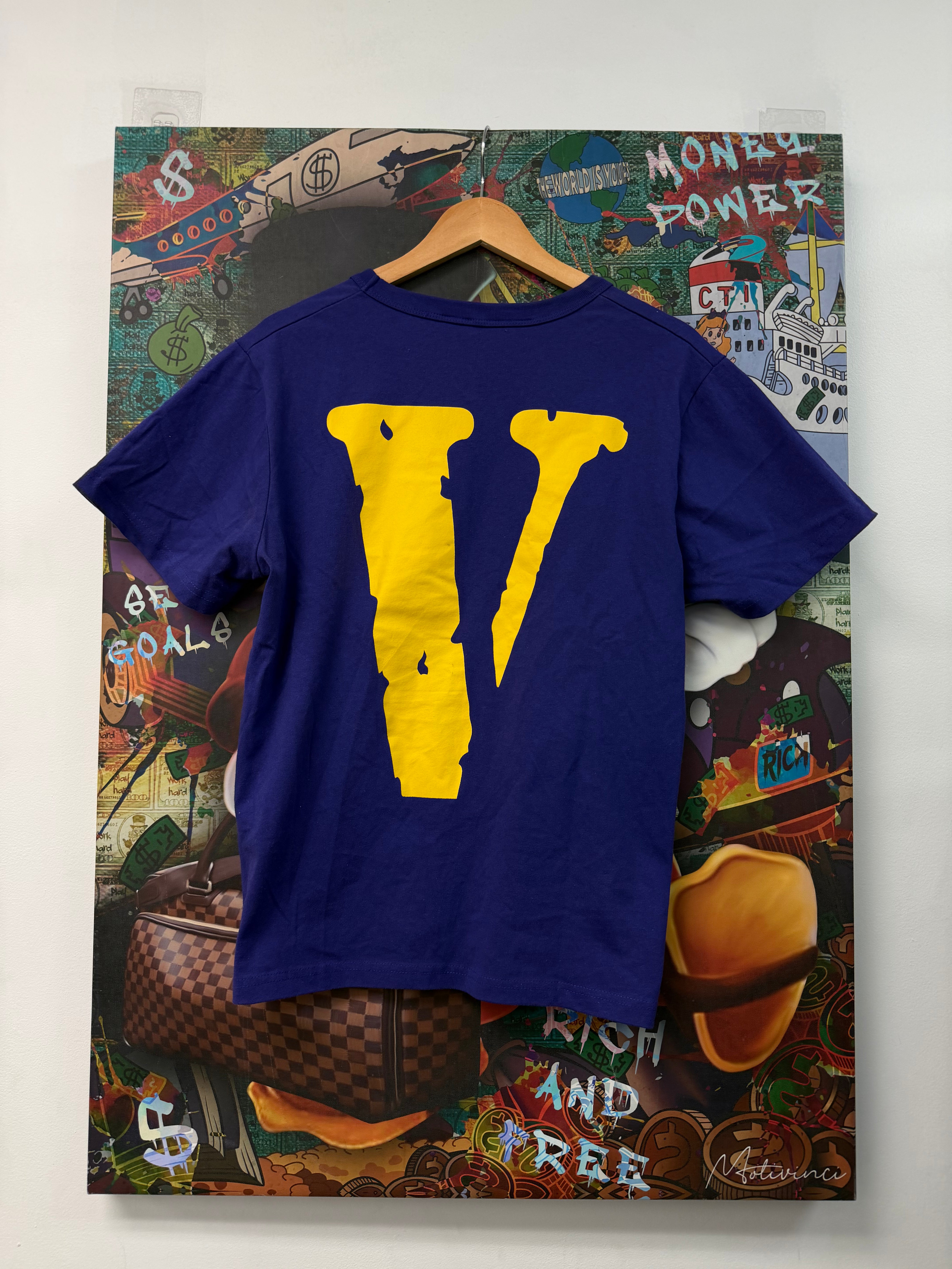 Vlone Purple Yellow Friends Tee