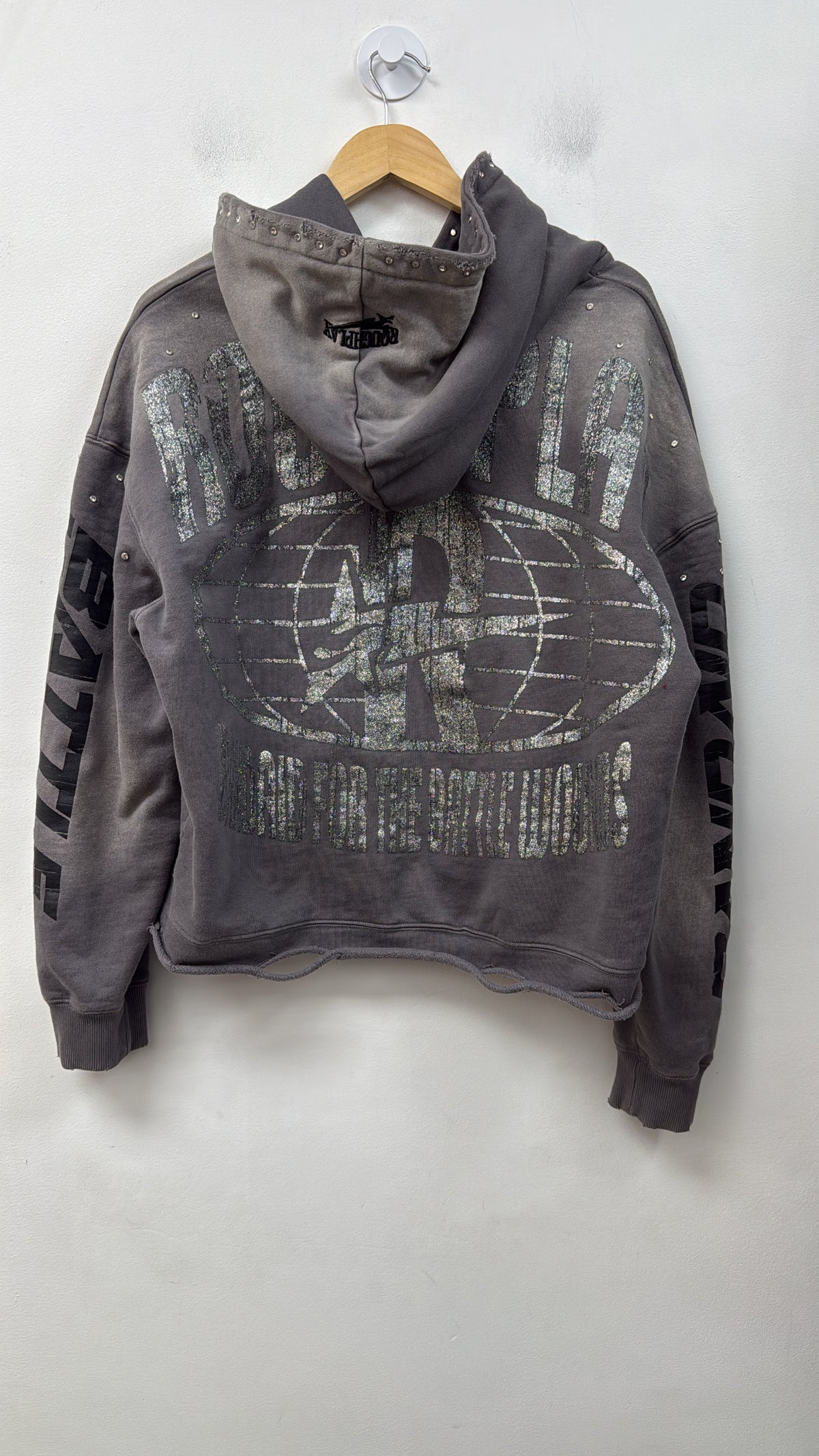 Rough Play Grey Cant Feel My Face Hoodie