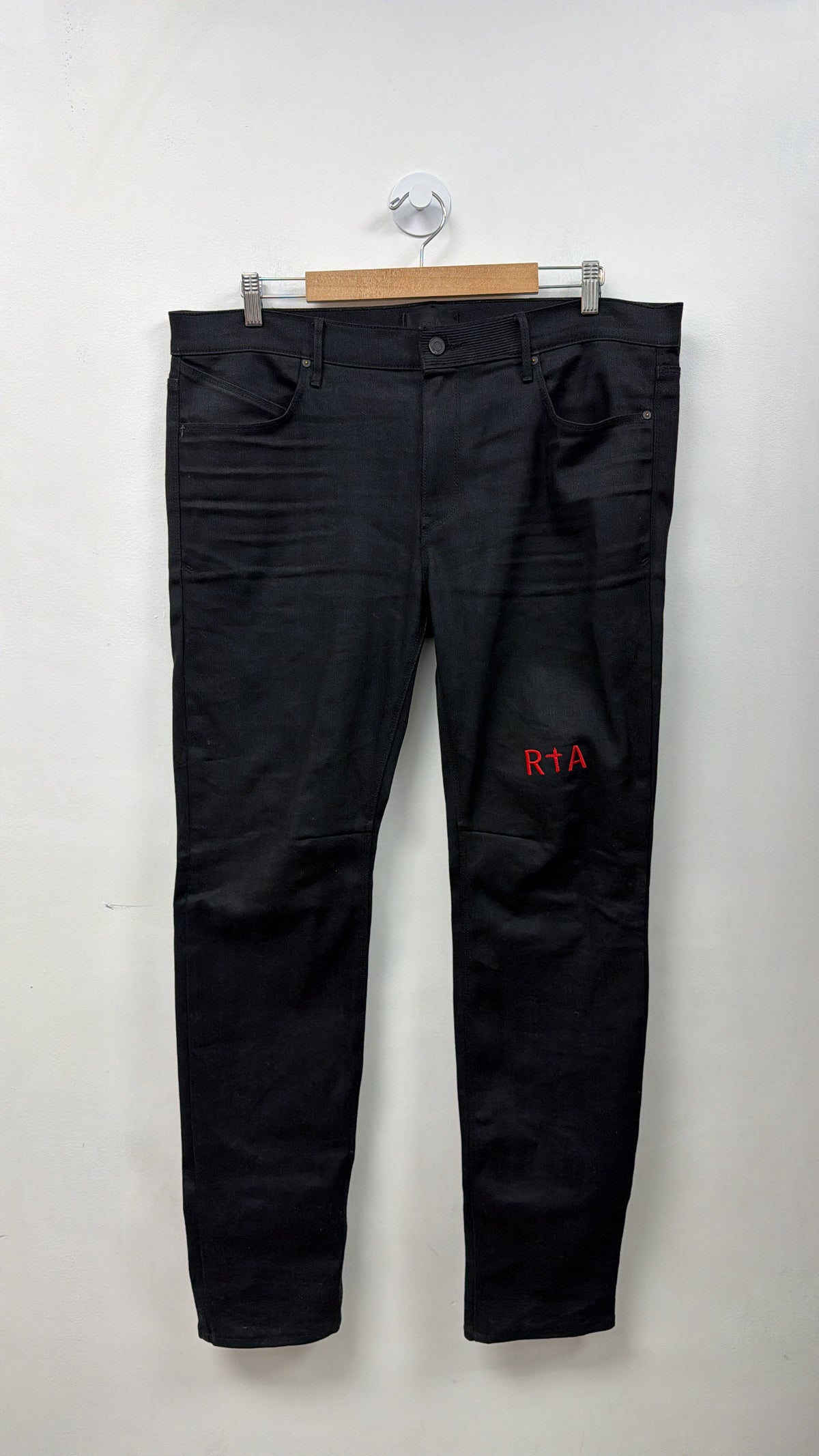 RTA Black Red Cross Jeans