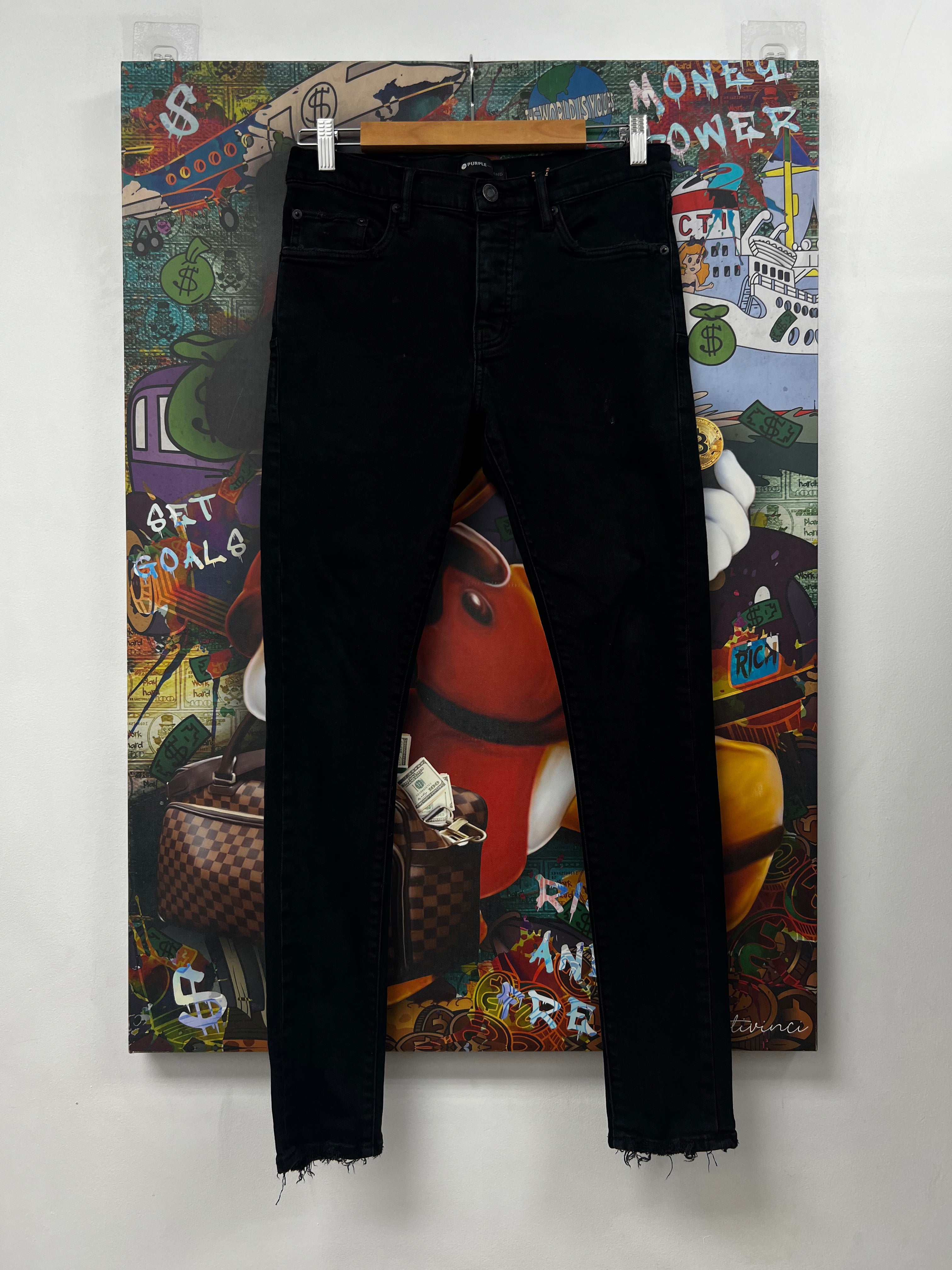 Purple Brand Black P001 Jeans