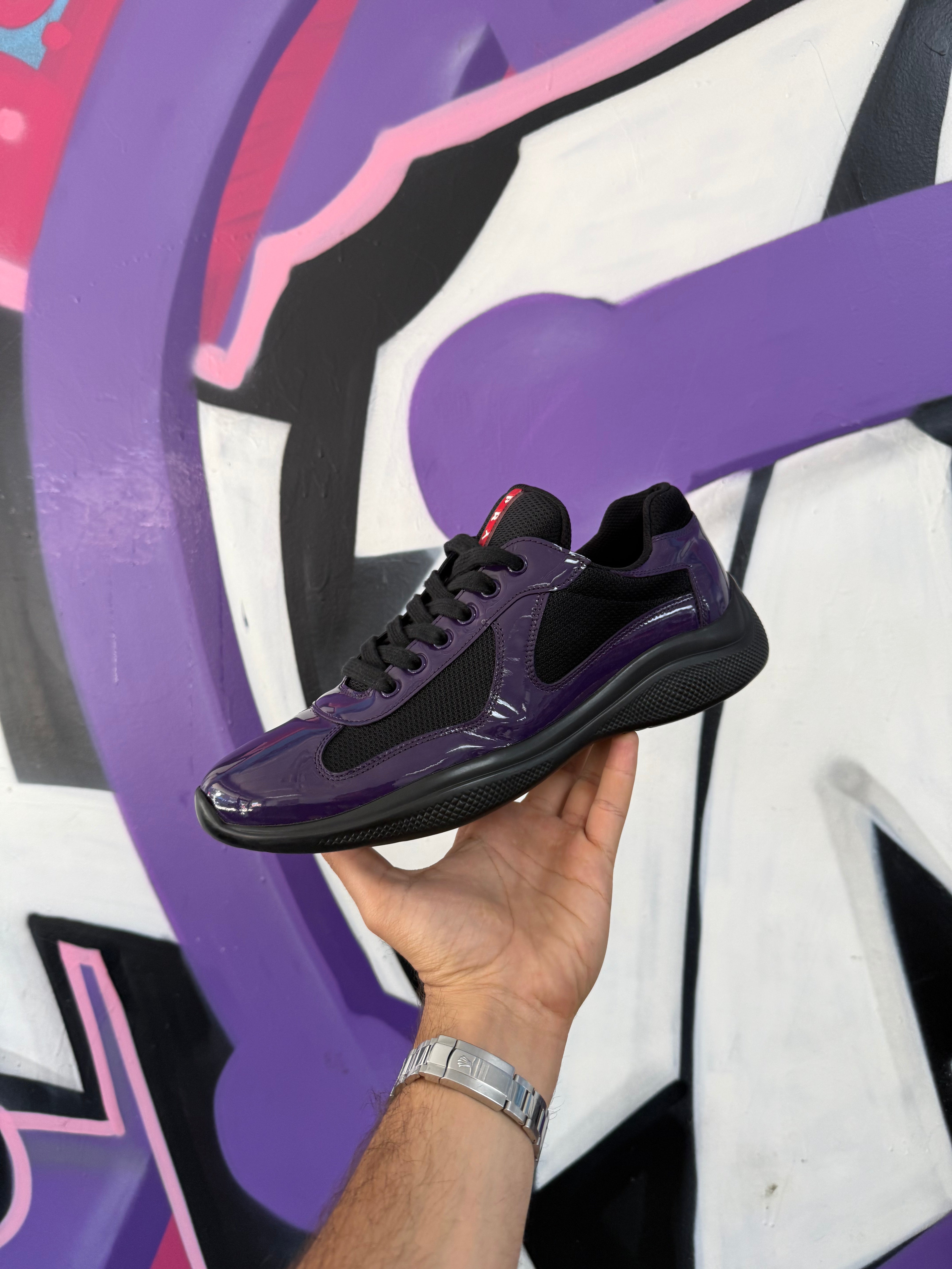 Prada Purple Black Cup Sneakers