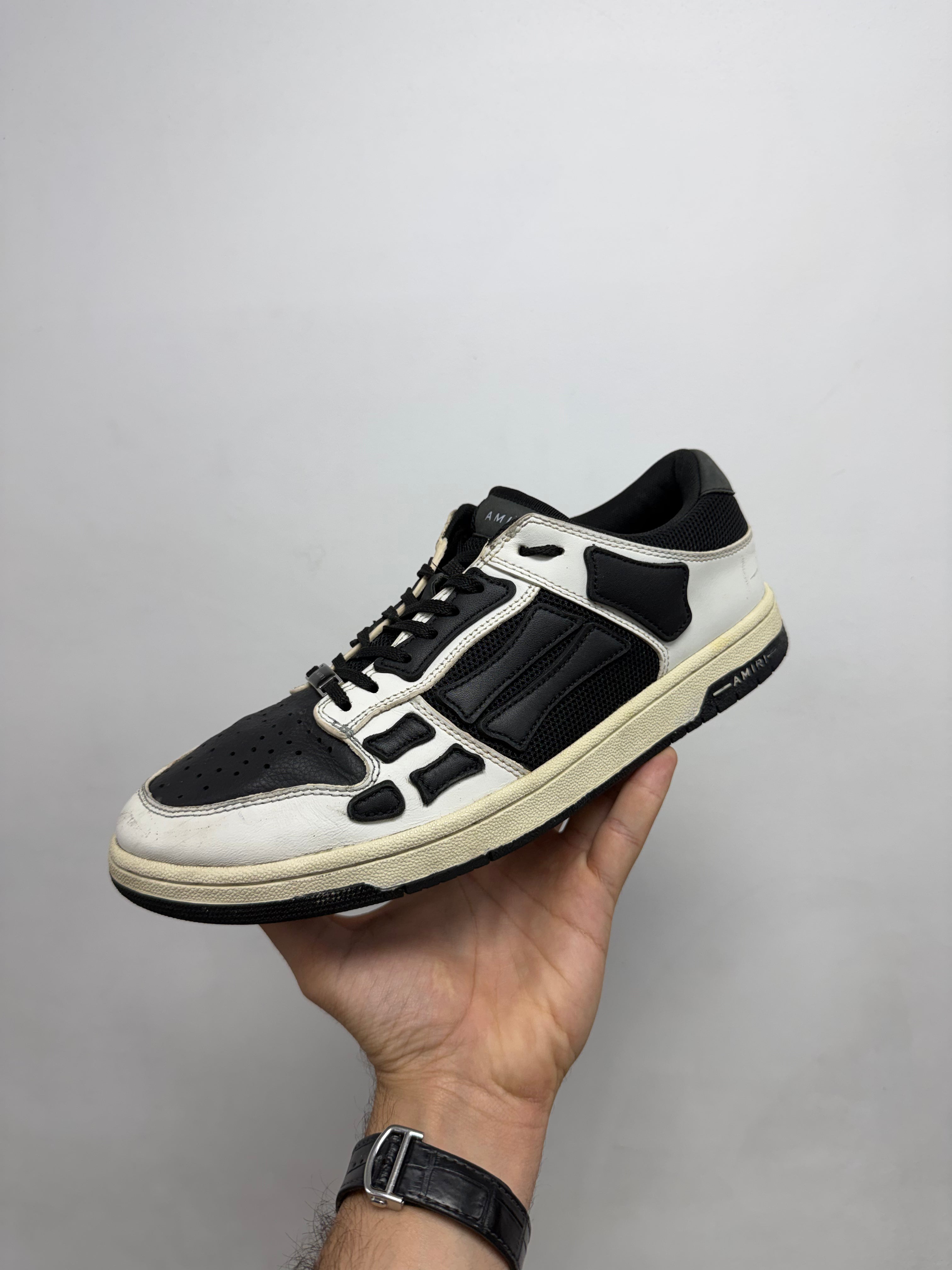 Amiri White Black Mesh Skel Top Low Sneakers